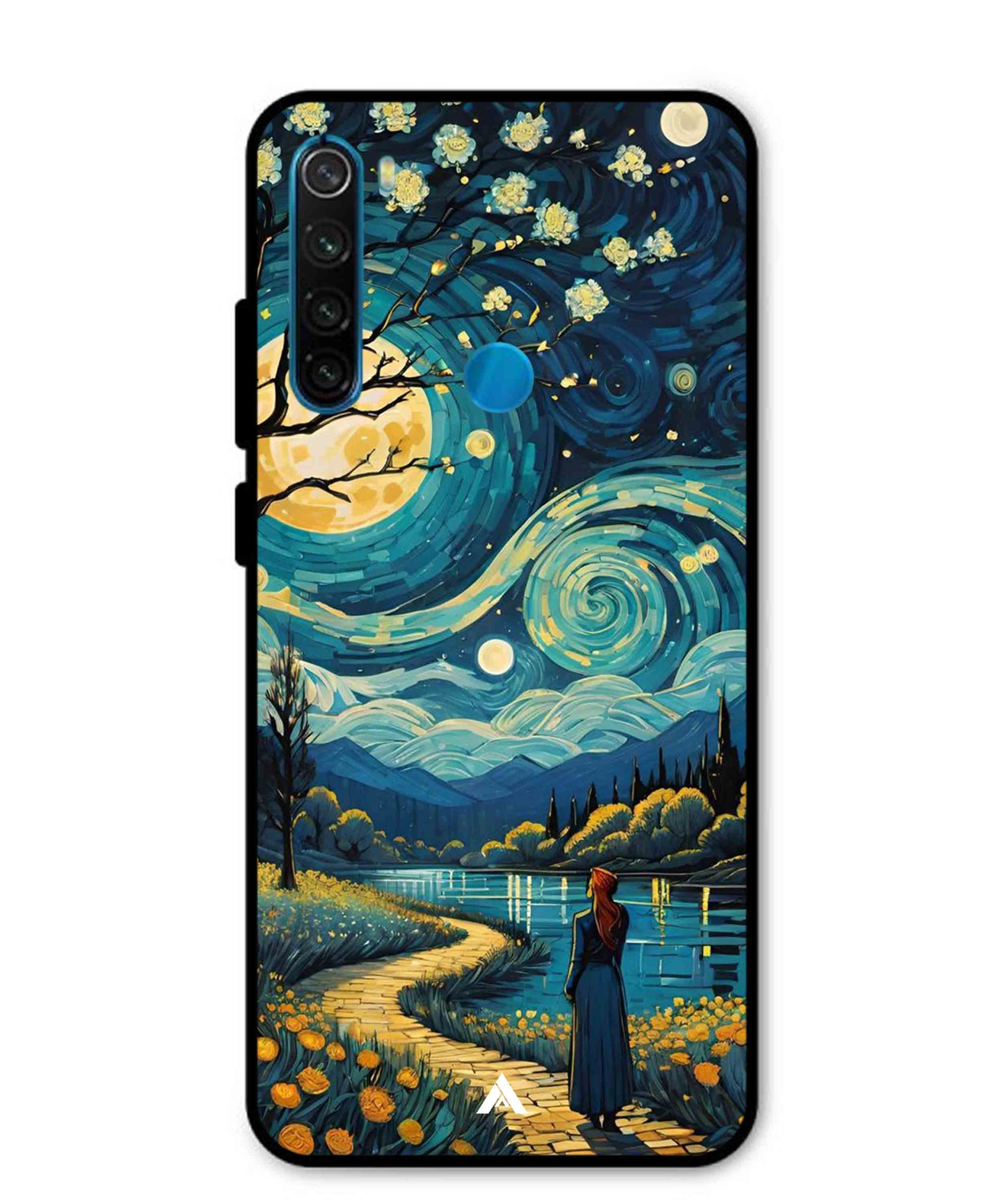 Starry Eve Art Aesthetic Metal Back Cover Phone Case for Xiaomi Redmi Note 8