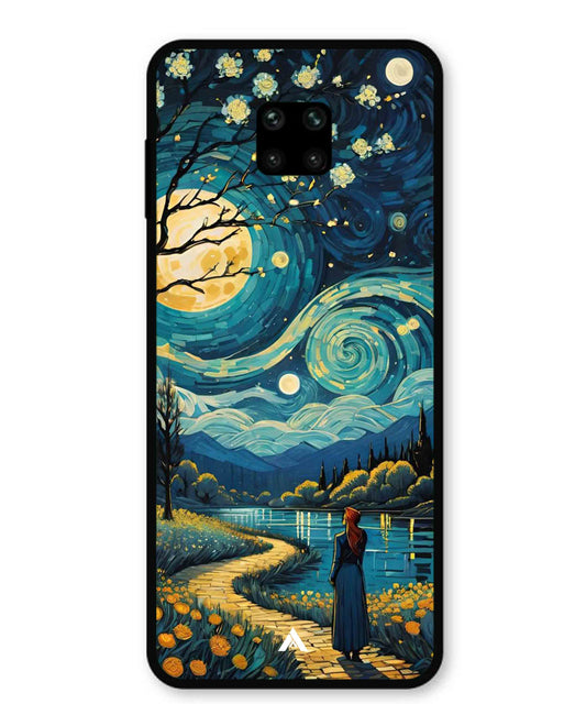 Starry Eve Art Aesthetic Metal Back Cover Phone Case for Xiaomi Redmi Note 9 Pro