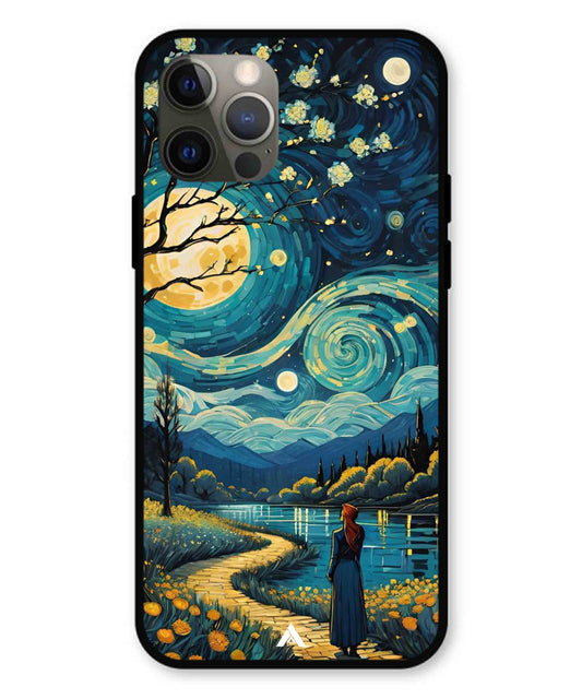 Starry Eve Art Aesthetic Metal Back Cover Phone Case for iPhone 12 Pro