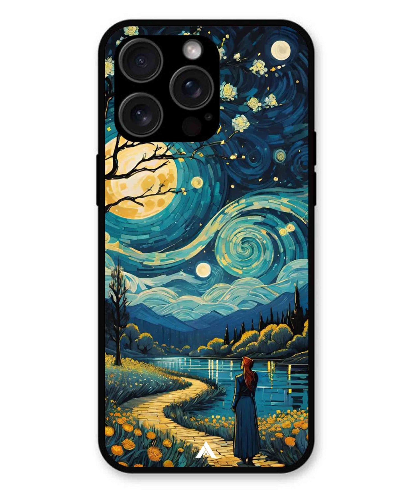 Starry Eve Art Aesthetic Metal Back Cover Phone Case for iPhone 13 Pro Max