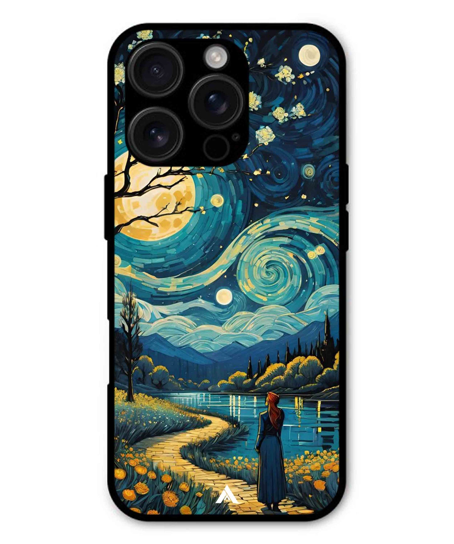 Starry Eve Art Aesthetic Metal Back Cover Phone Case for iPhone 13 Pro