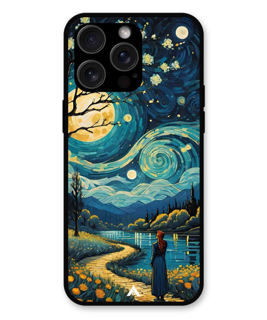 Starry Eve Art Aesthetic Metal Back Cover Phone Case for iPhone 14 Pro Max