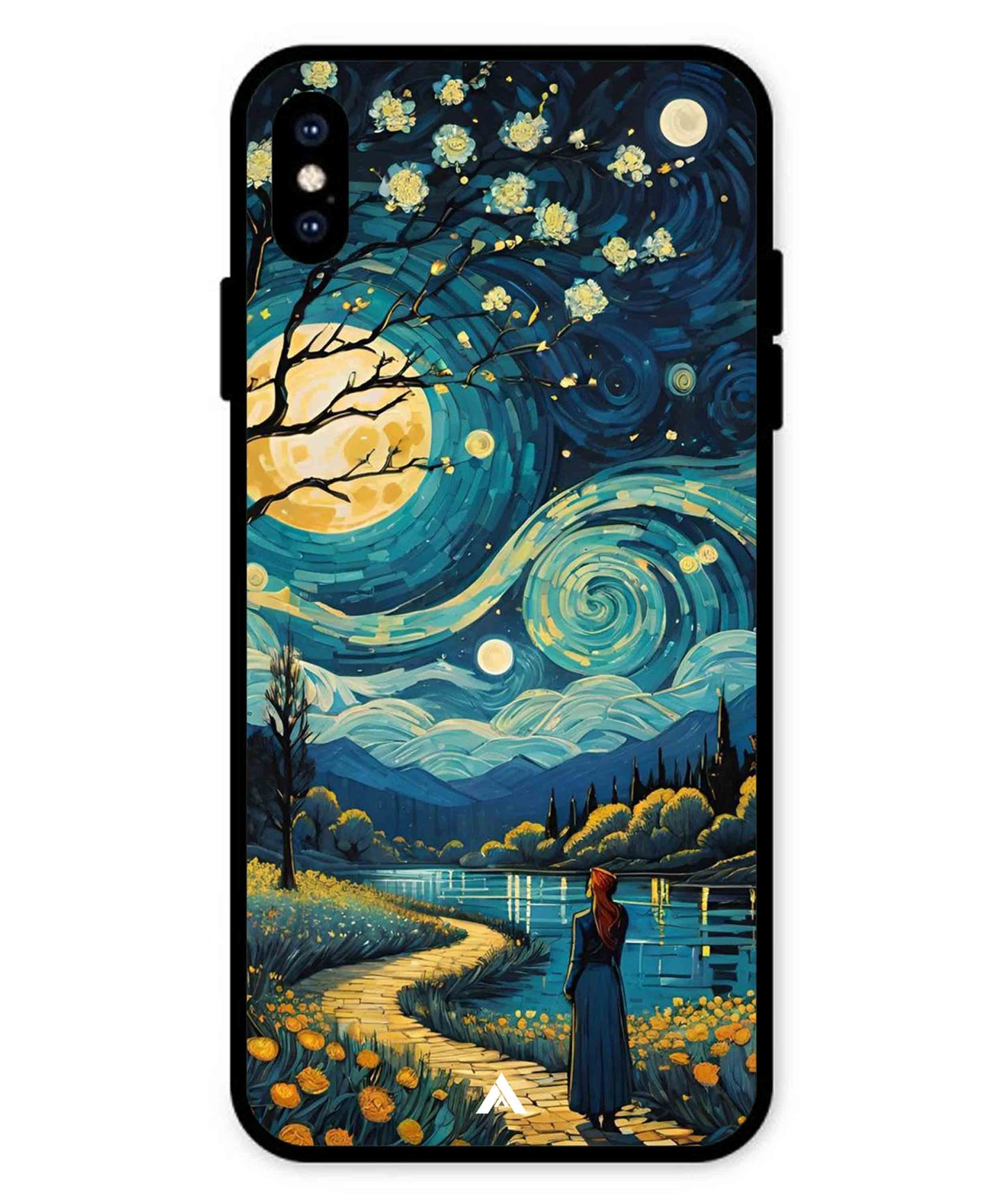 Starry Eve Art Aesthetic Metal Back Cover Phone Case for iPhone Xs Max