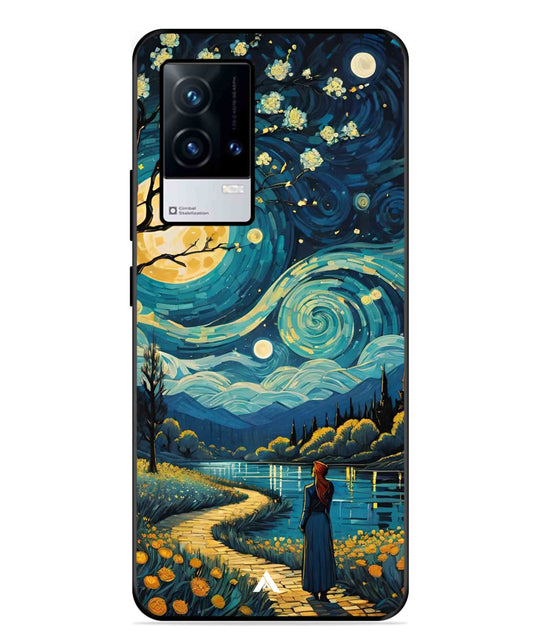 Starry Eve Art Aesthetic Metal Back Cover Phone Case for iQOO 9