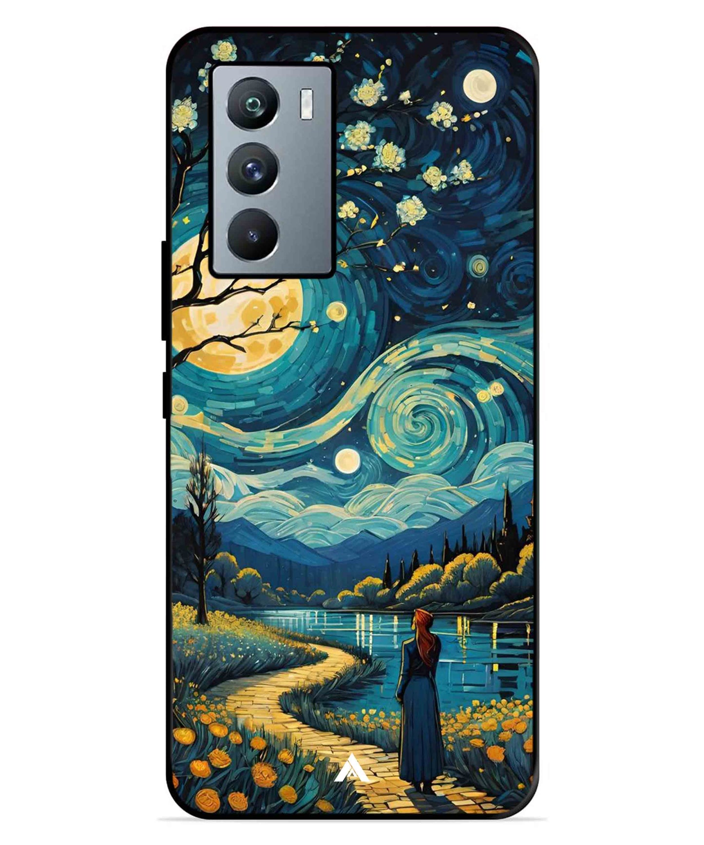 Starry Eve Art Aesthetic Metal Back Cover Phone Case for iQOO 9 SE