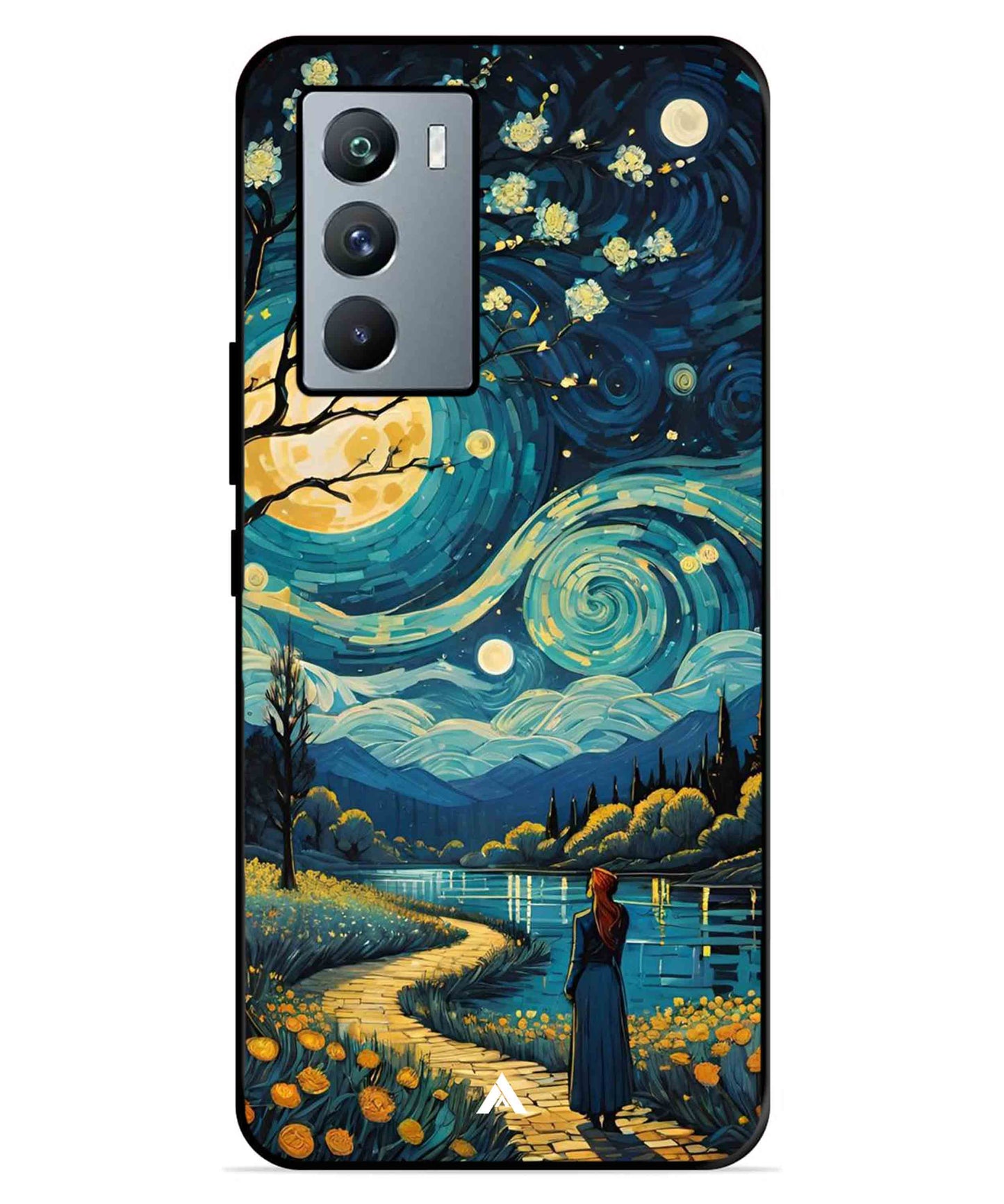 Starry Eve Art Aesthetic Metal Back Cover Phone Case for iQOO Neo 5s