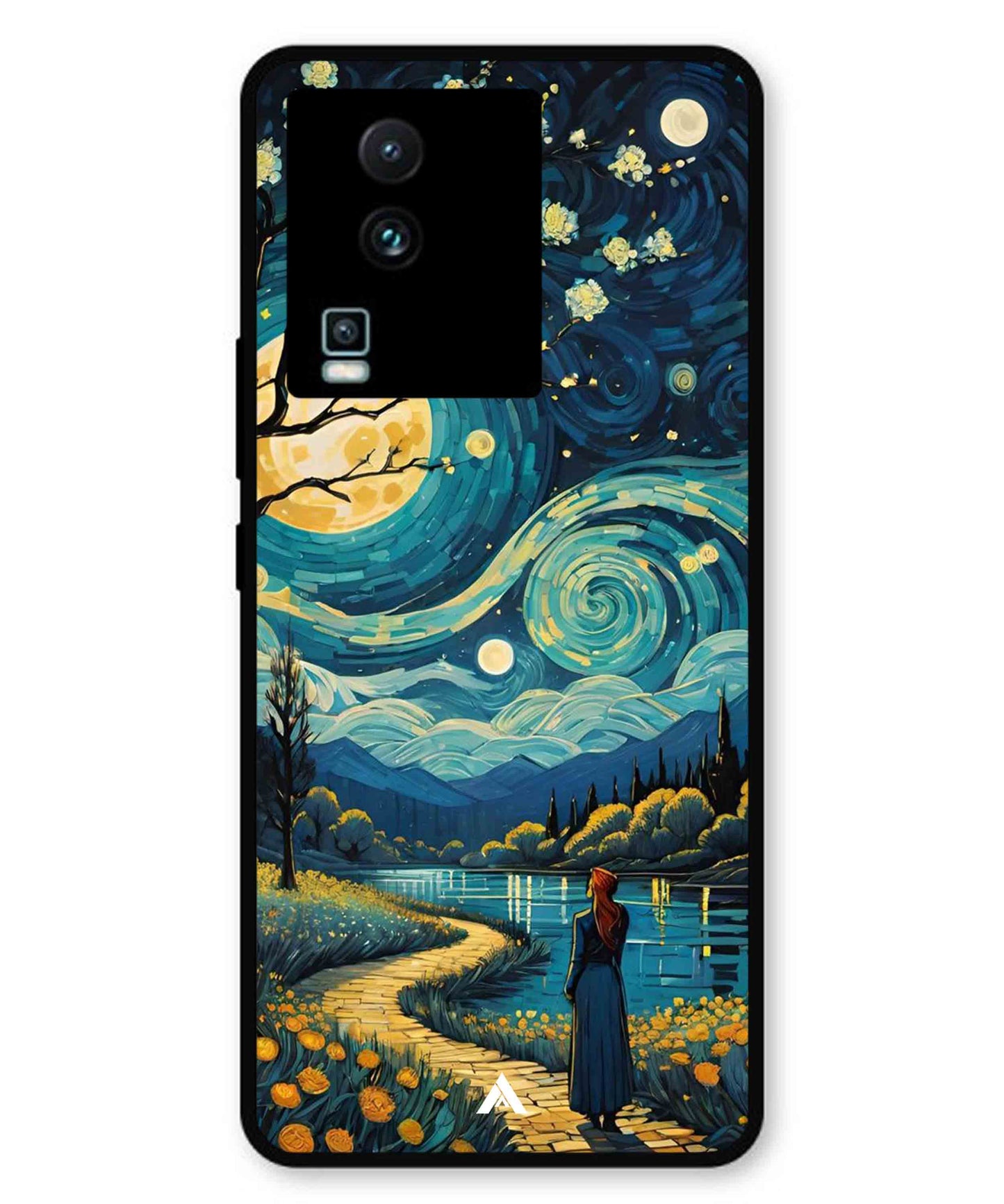 Starry Eve Art Aesthetic Metal Back Cover Phone Case for iQOO Neo 7