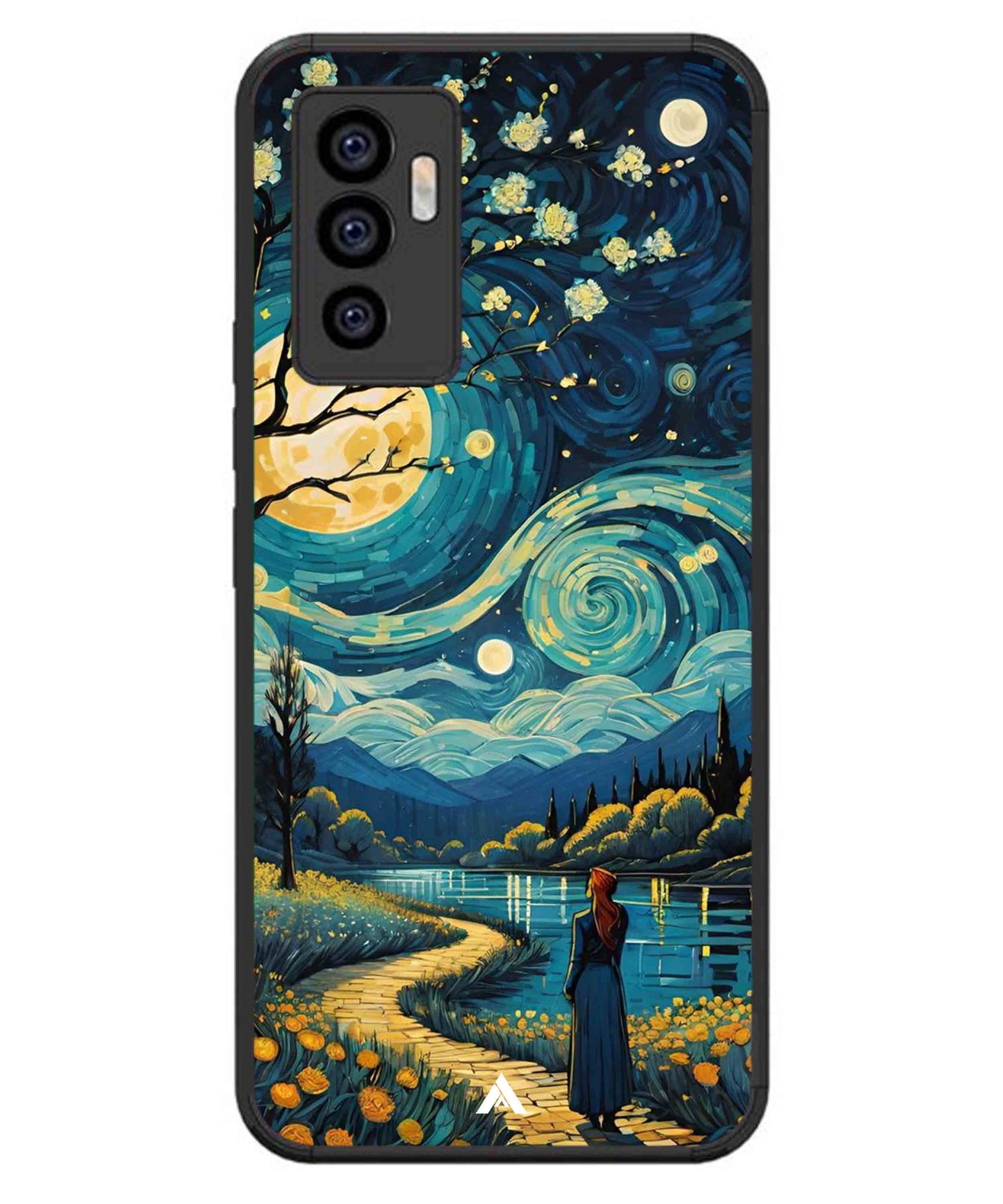 Starry Eve Art Aesthetic Metal Back Cover Phone Case for iQOO Z6