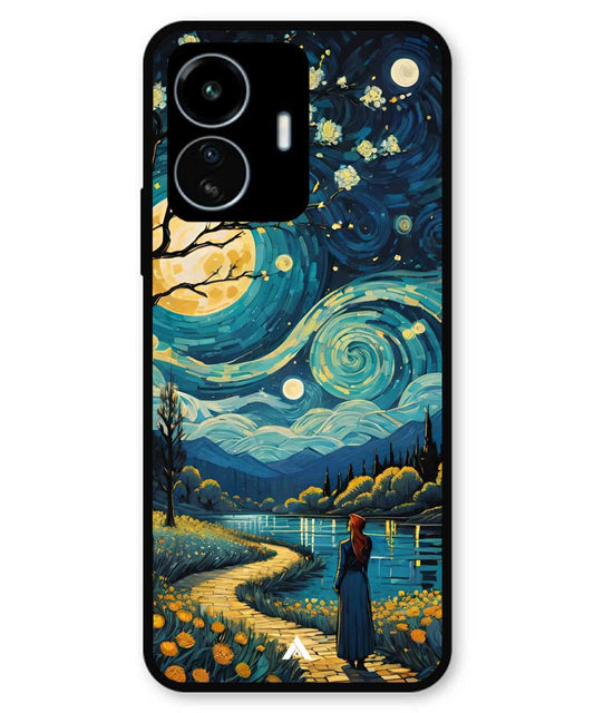 Starry Eve Art Aesthetic Metal Back Cover Phone Case for iQOO Z6 Lite