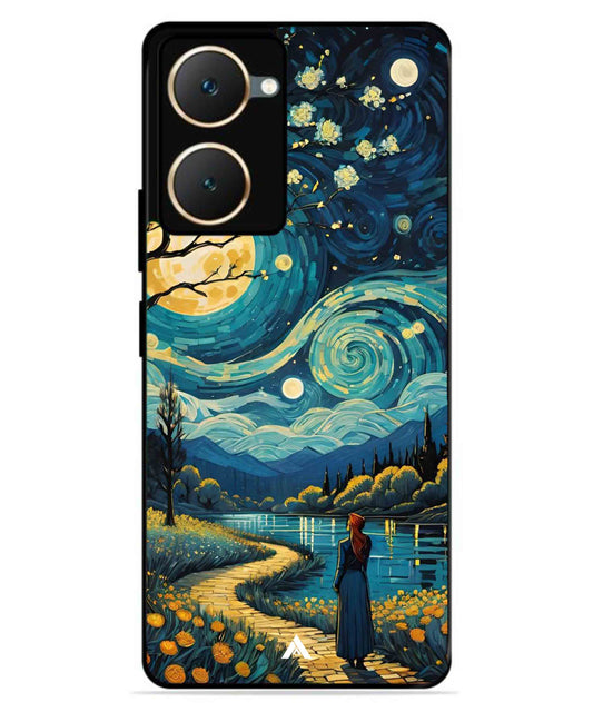 Starry Eve Art Aesthetic Metal Back Cover Phone Case for iQOO Z9 Lite