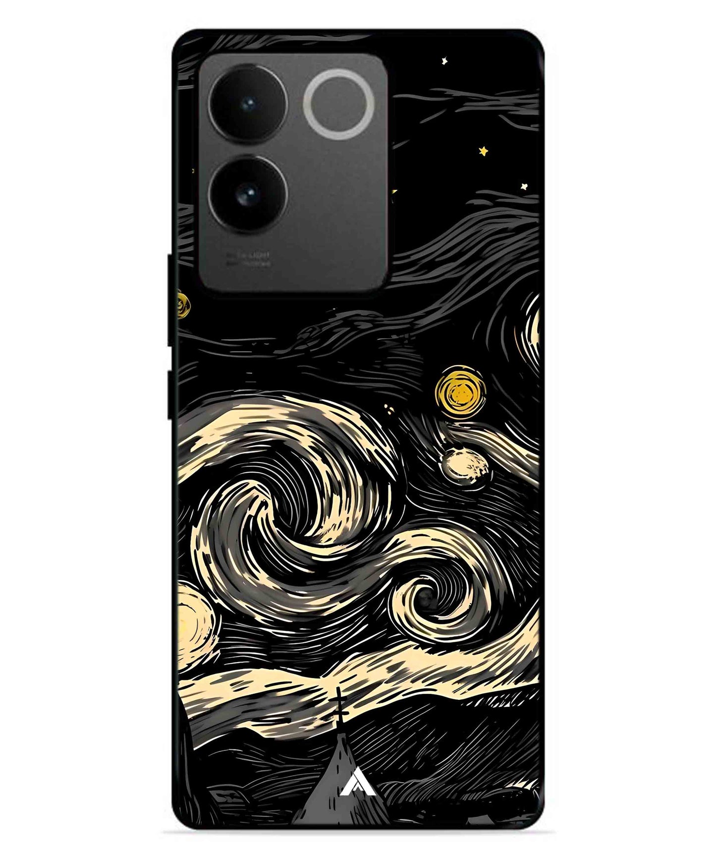 Starry Night Aesthetic Metal Back Cover Phone Case for IQOO Z7 Pro