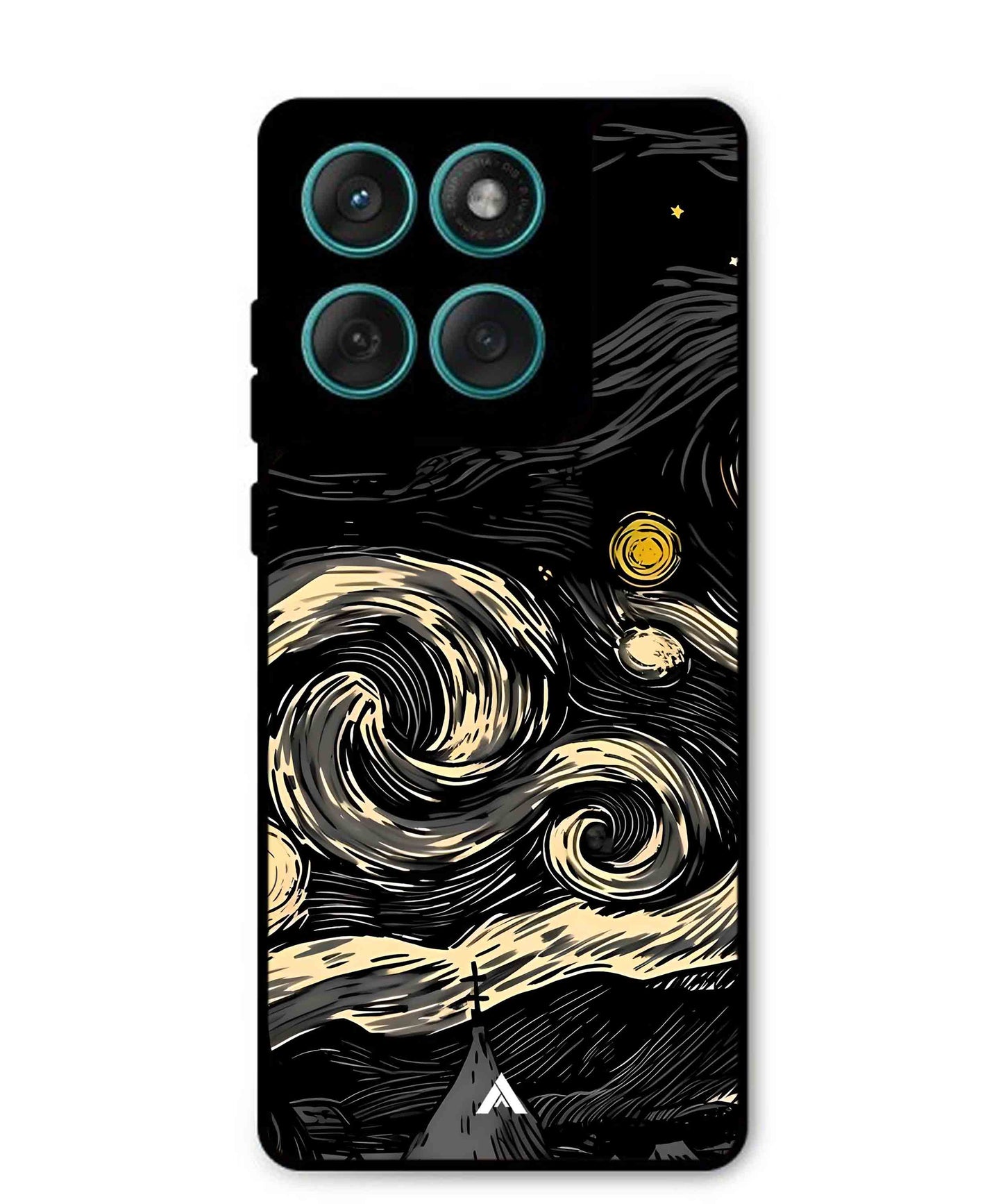 Starry Night Aesthetic Metal Back Cover Phone Case for Moto Edge 60 Fusion