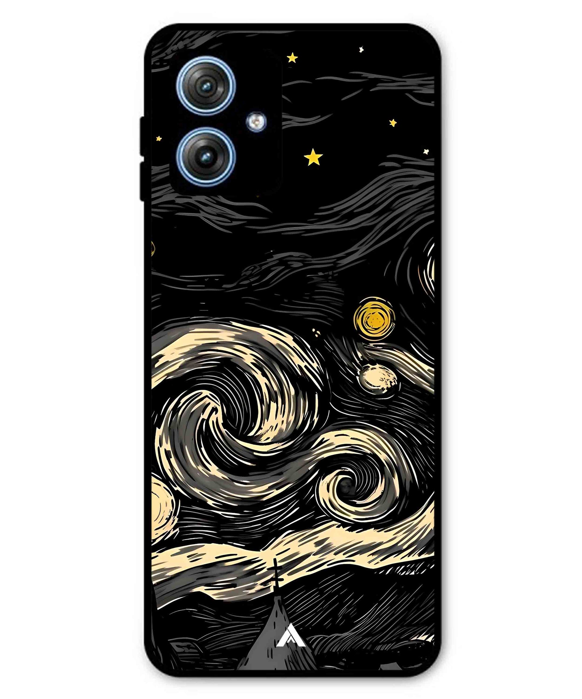 Starry Night Aesthetic Metal Back Cover Phone Case for Moto G64