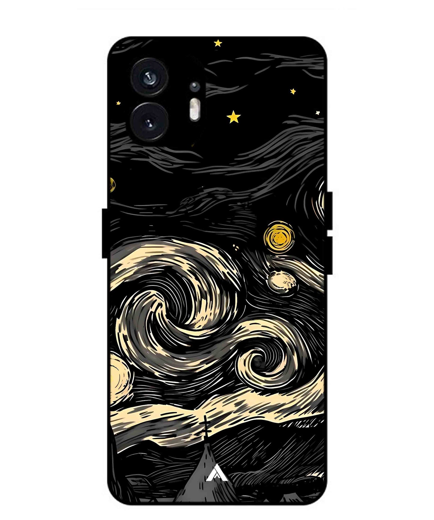 Starry Night Aesthetic Metal Back Cover Phone Case for Nothing Phone 2a Plus