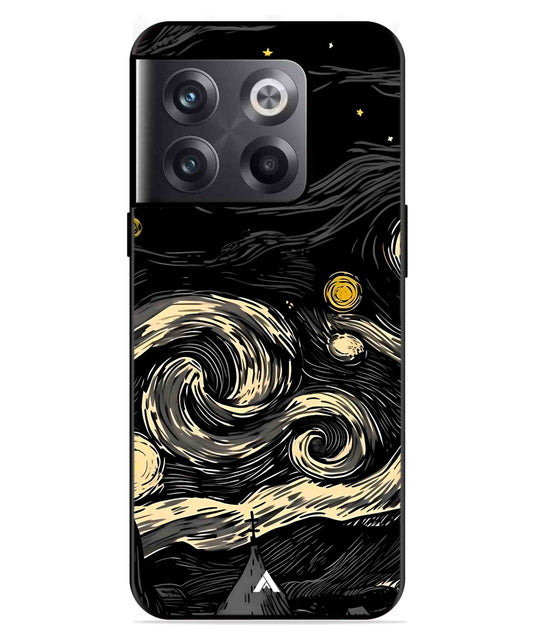 Starry Night Aesthetic Metal Back Cover Phone Case for Oneplus 10T