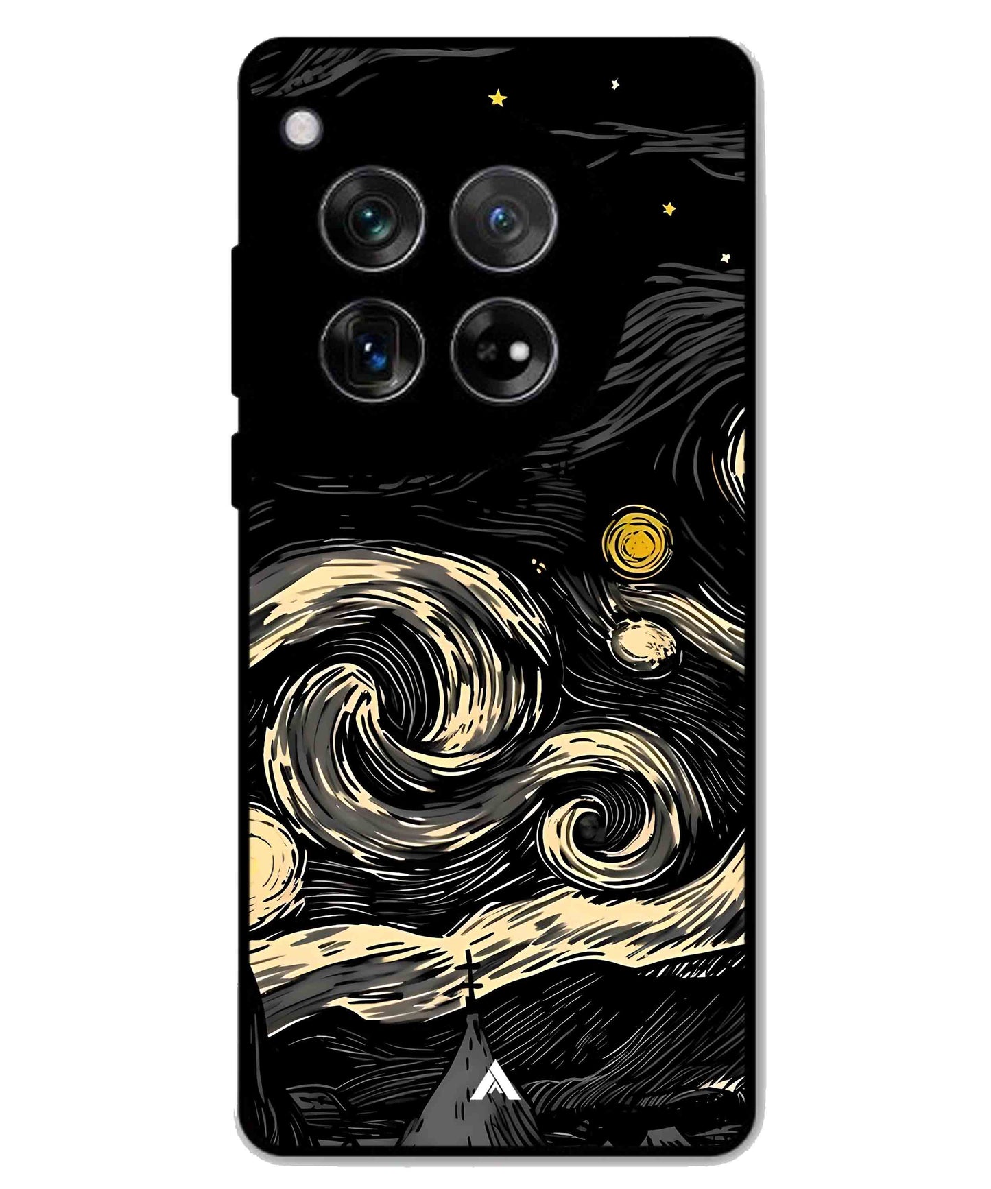 Starry Night Aesthetic Metal Back Cover Phone Case for Oneplus 12