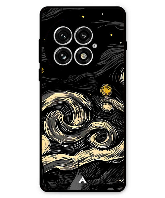 Starry Night Aesthetic Metal Back Cover Phone Case for Oneplus 13