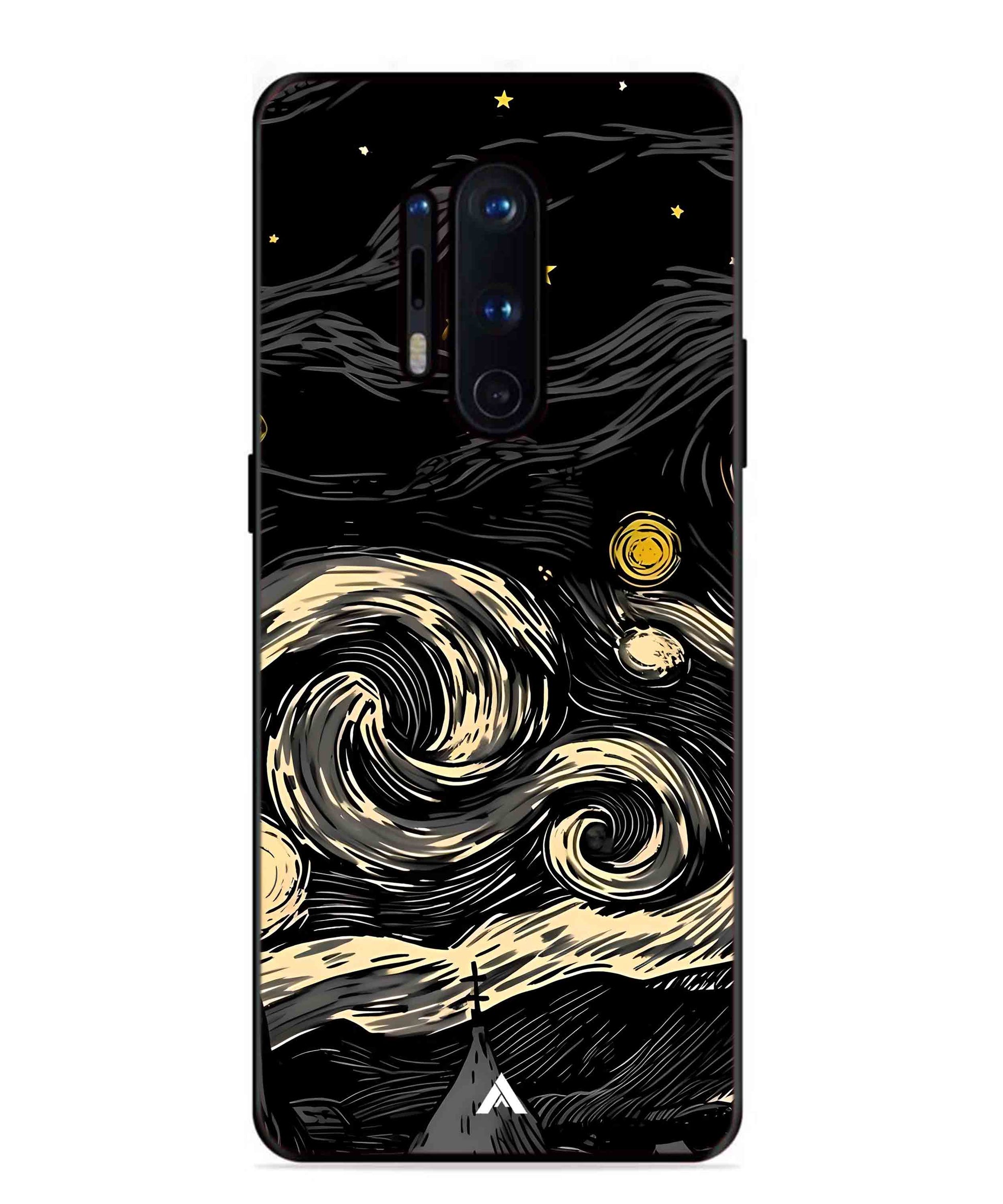 Starry Night Aesthetic Metal Back Cover Phone Case for Oneplus 8 Pro