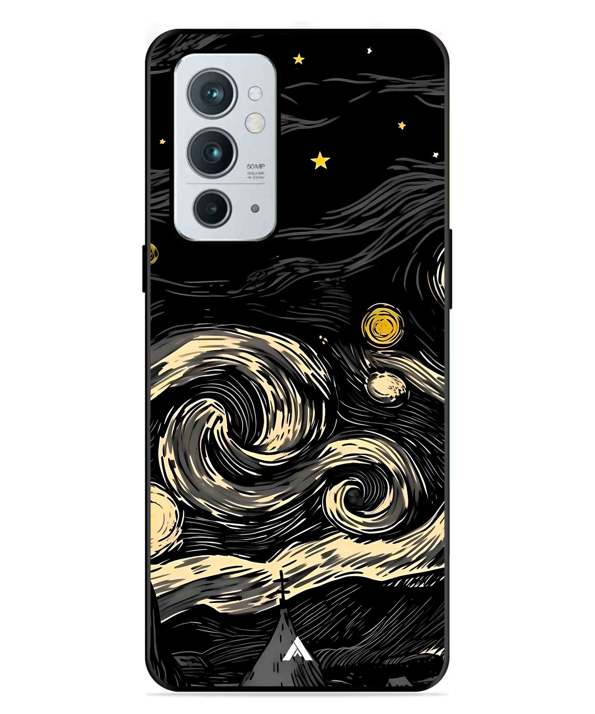 Starry Night Aesthetic Metal Back Cover Phone Case for Oneplus 9RT