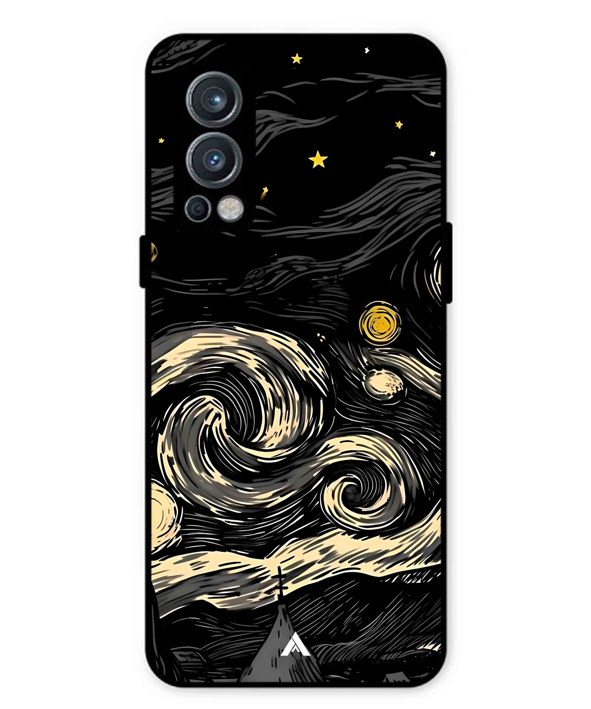 Starry Night Aesthetic Metal Back Cover Phone Case for Oneplus Nord 2