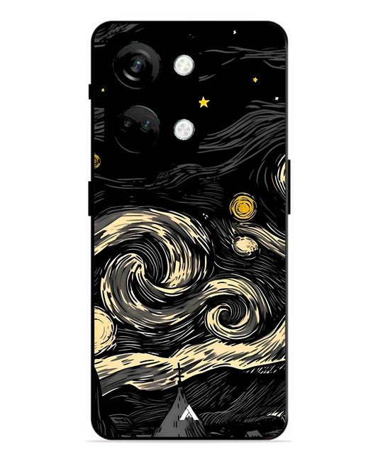 Starry Night Aesthetic Metal Back Cover Phone Case for Oneplus Nord 3