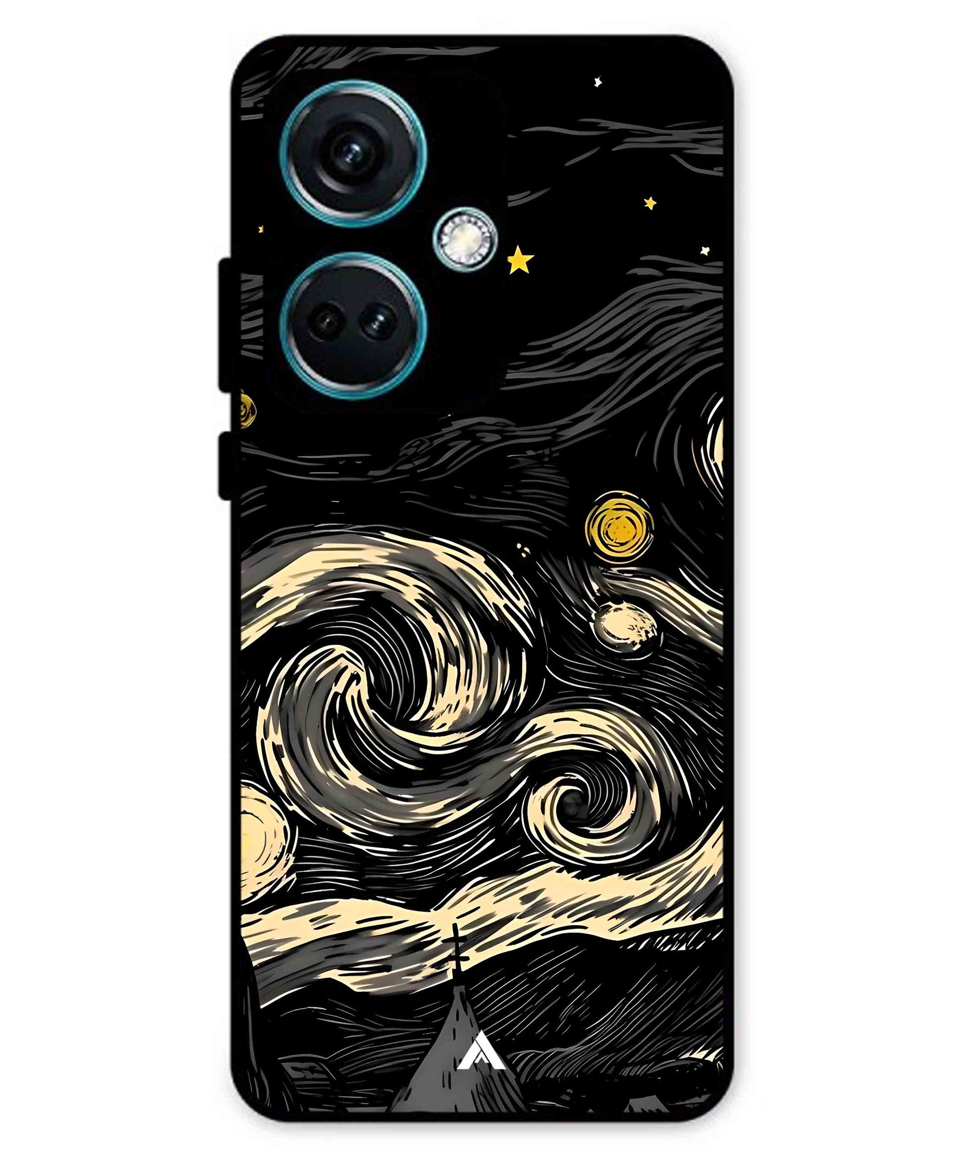 Starry Night Aesthetic Metal Back Cover Phone Case for Oneplus Nord CE 3