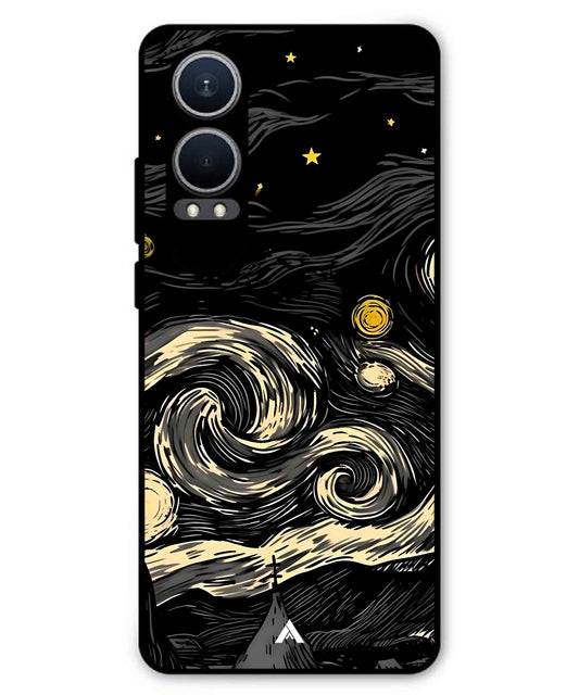 Starry Night Aesthetic Metal Back Cover Phone Case for Oneplus Nord CE 4 Lite