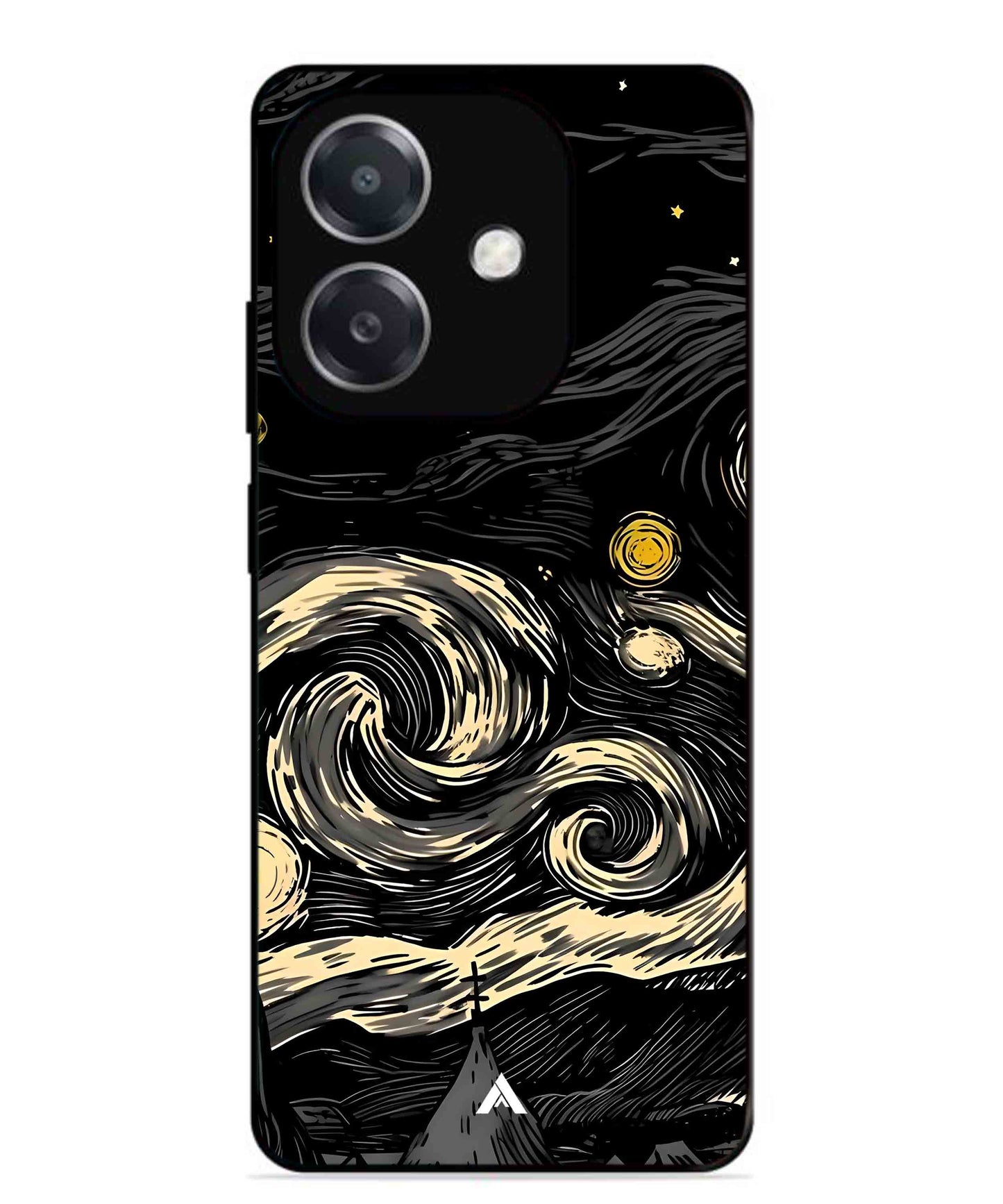 Starry Night Aesthetic Metal Back Cover Phone Case for Oppo A3X