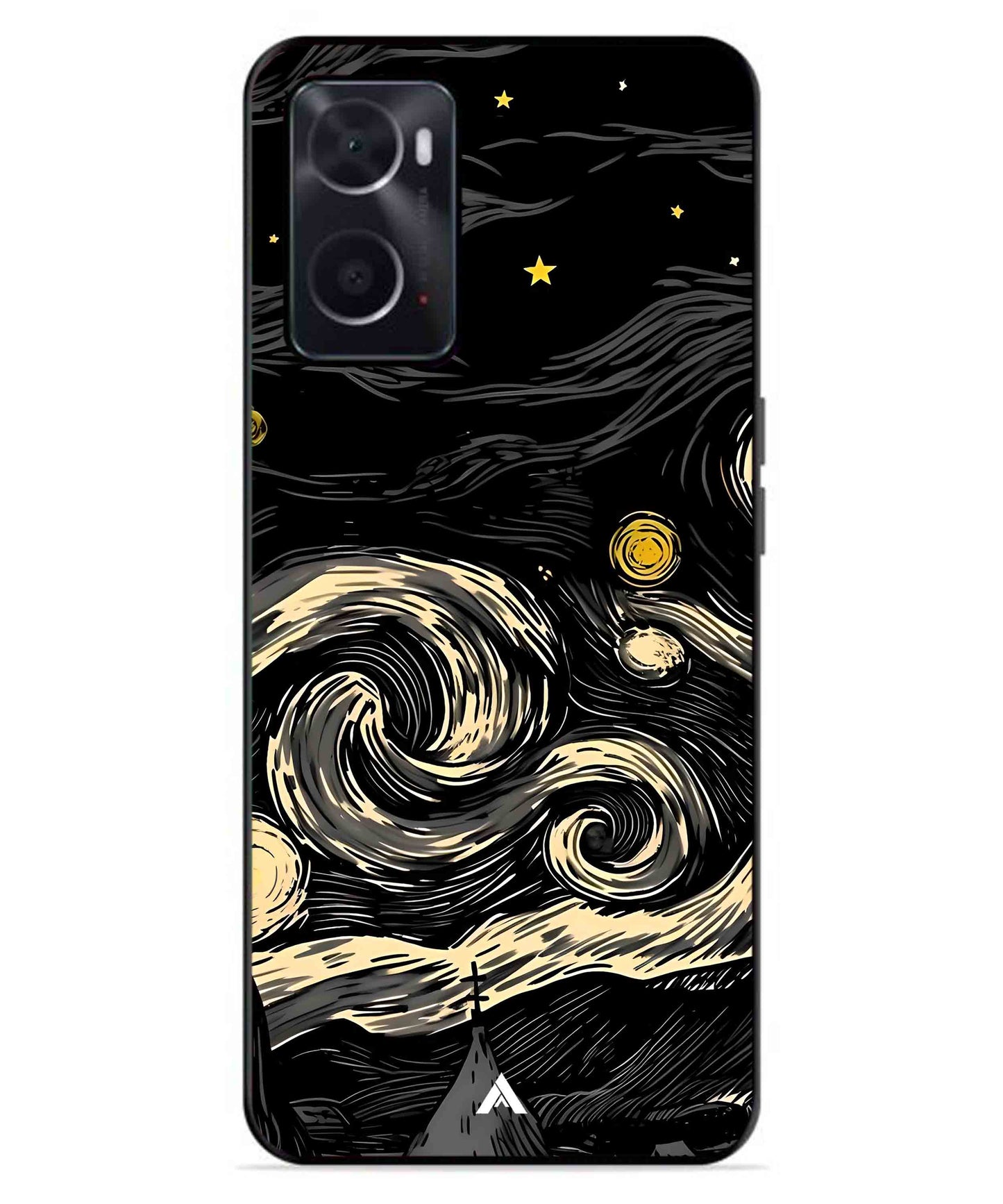 Starry Night Aesthetic Metal Back Cover Phone Case for Oppo A76