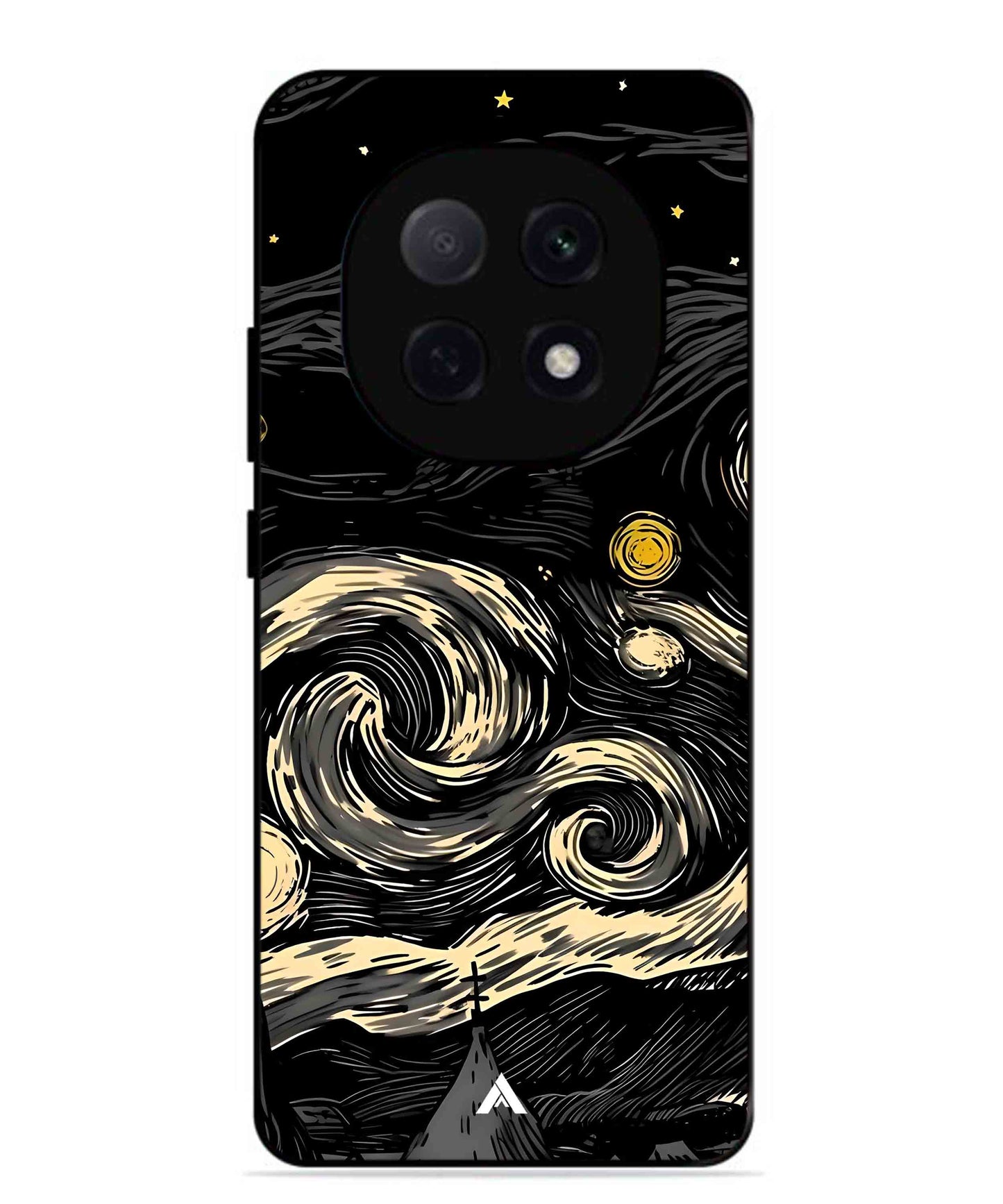Starry Night Aesthetic Metal Back Cover Phone Case for Oppo F29 Pro