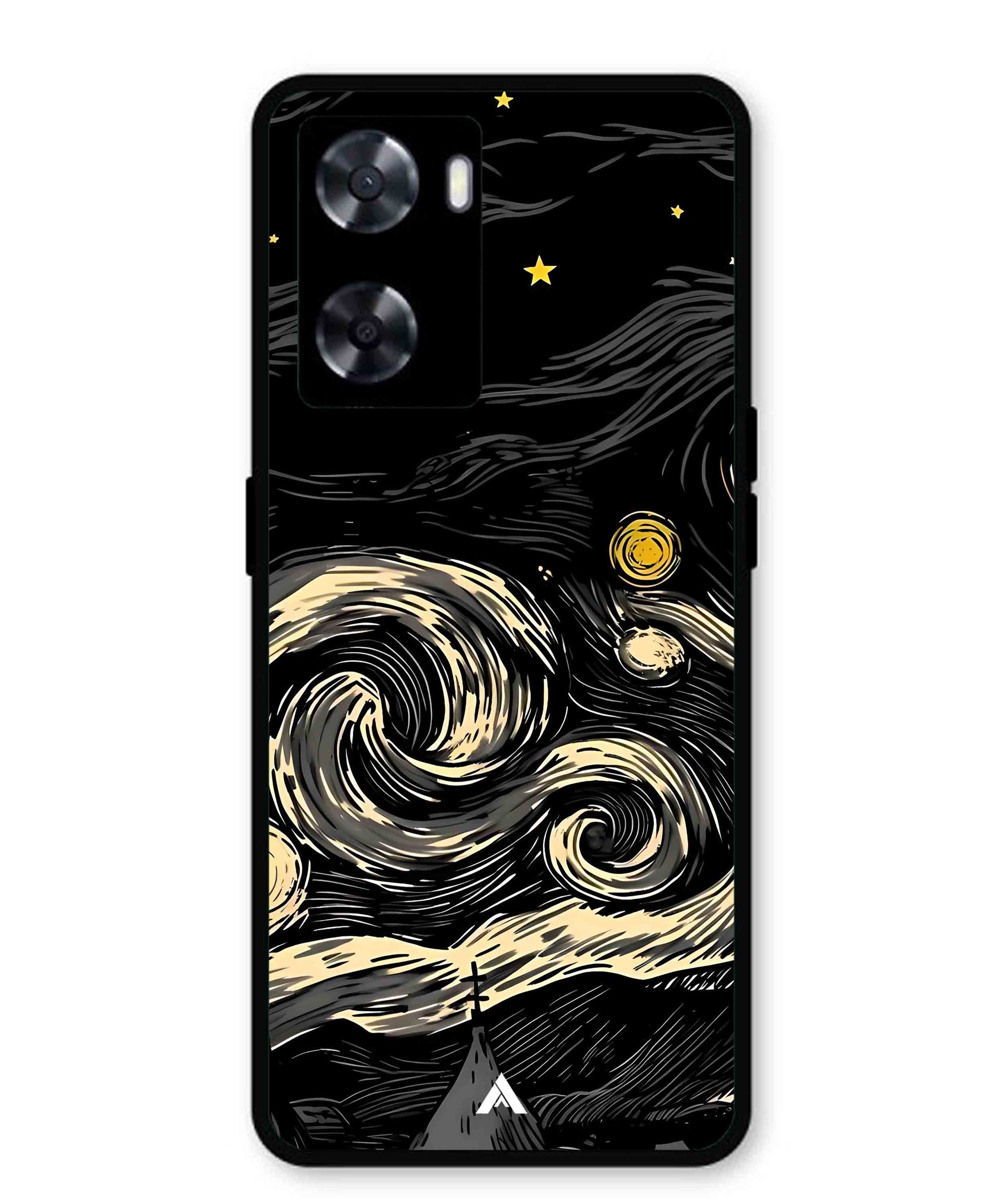 Starry Night Aesthetic Metal Back Cover Phone Case for Oppo K10
