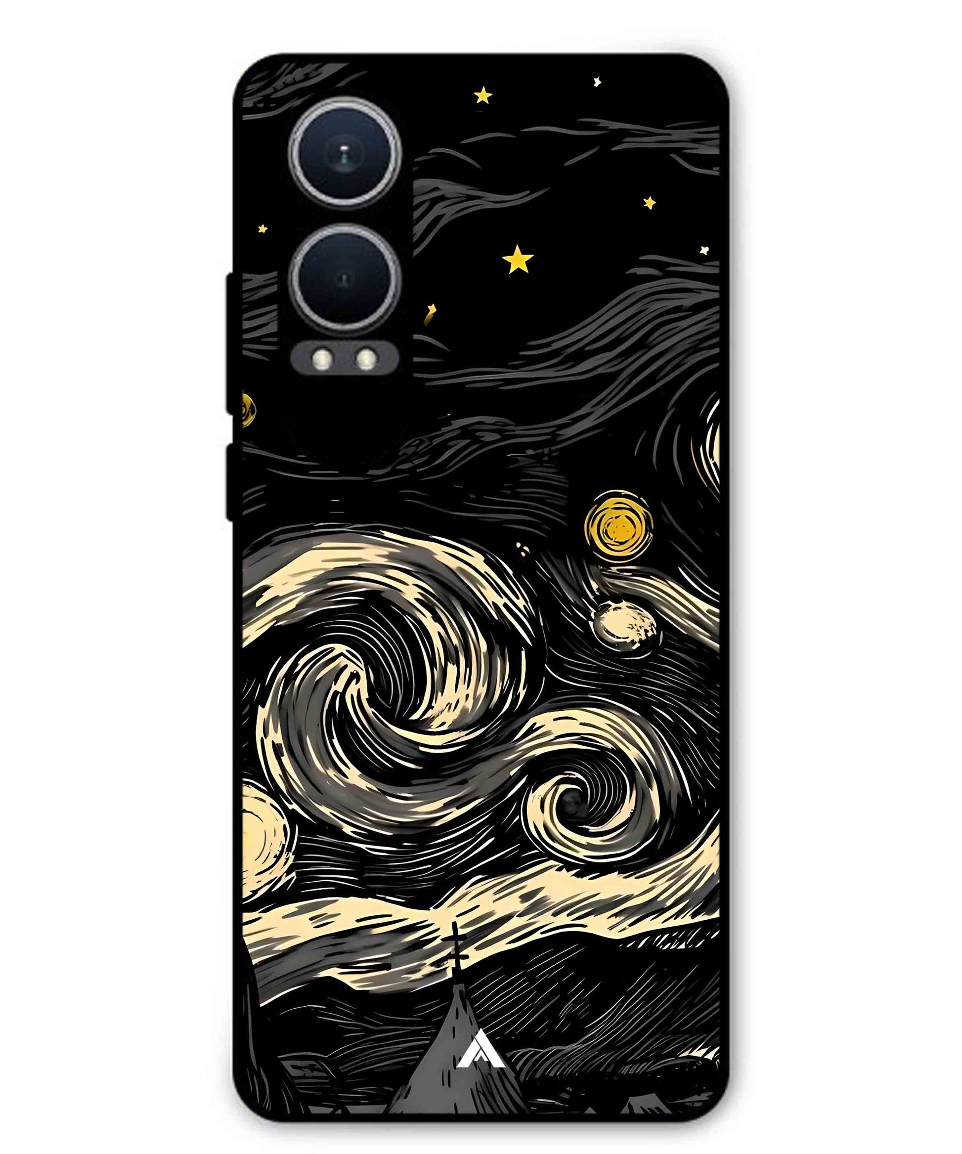 Starry Night Aesthetic Metal Back Cover Phone Case for Oppo K12x