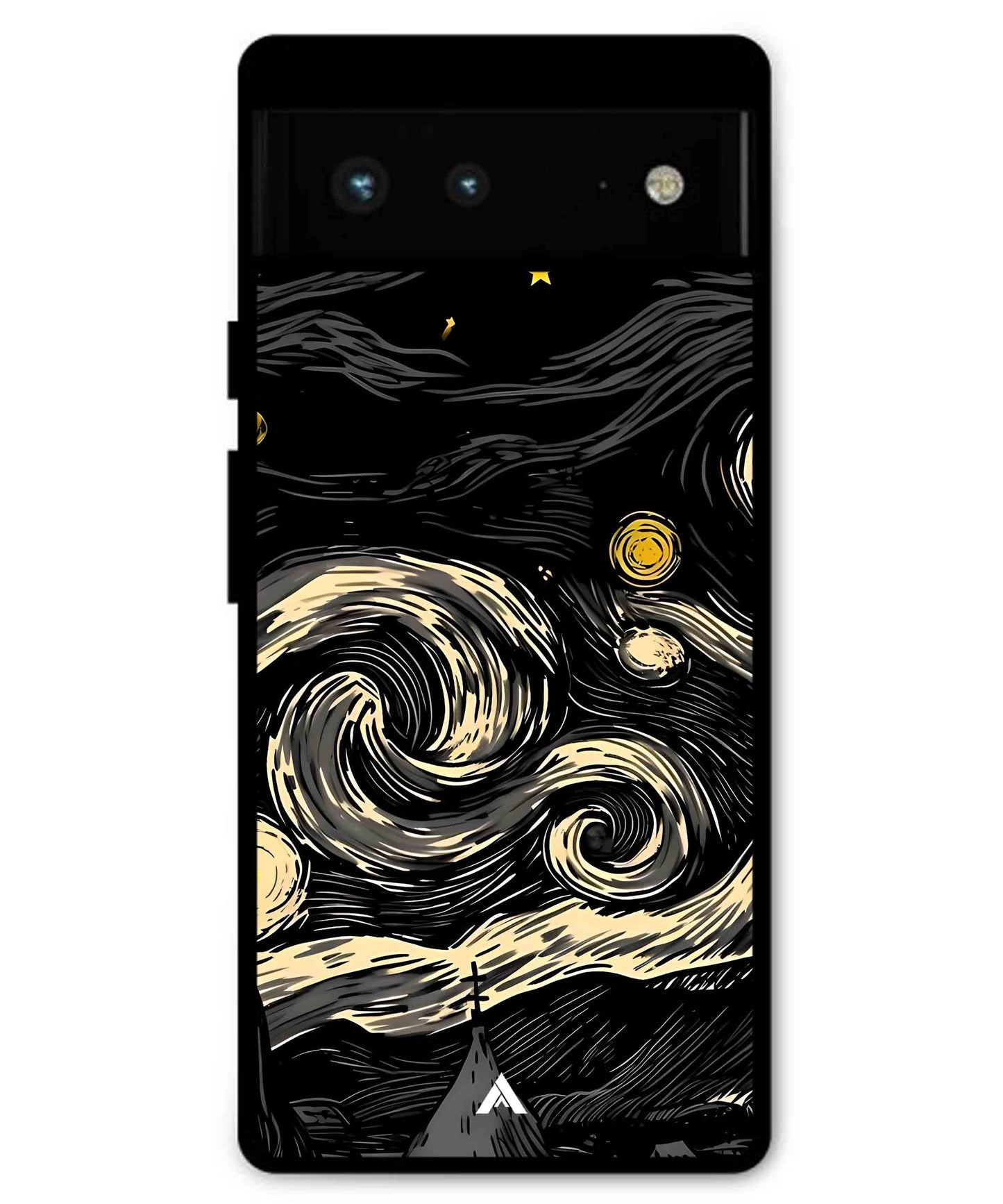 Starry Night Aesthetic Metal Back Cover Phone Case for Pixel 6 Pro