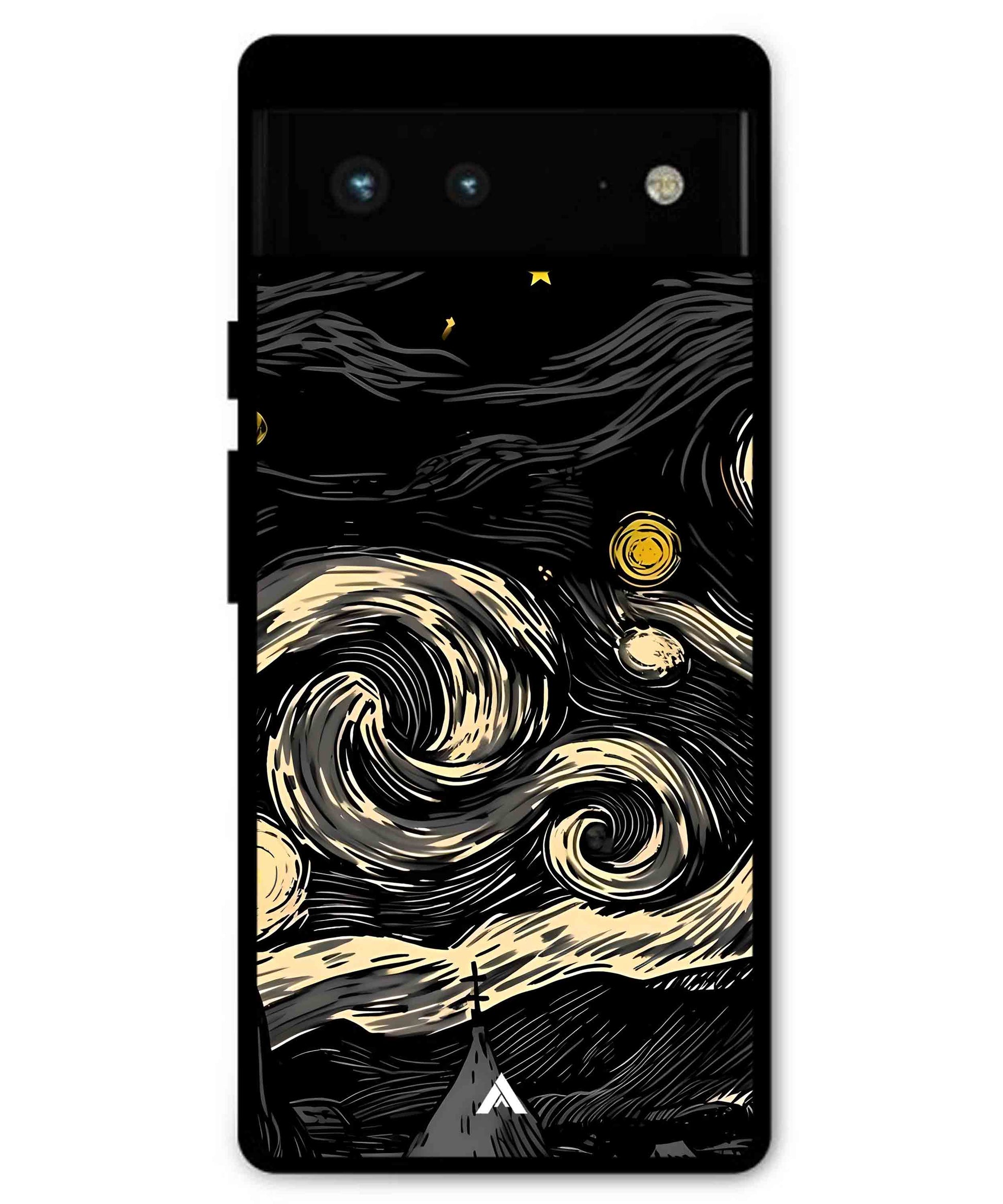 Starry Night Aesthetic Metal Back Cover Phone Case for Pixel 6 Pro