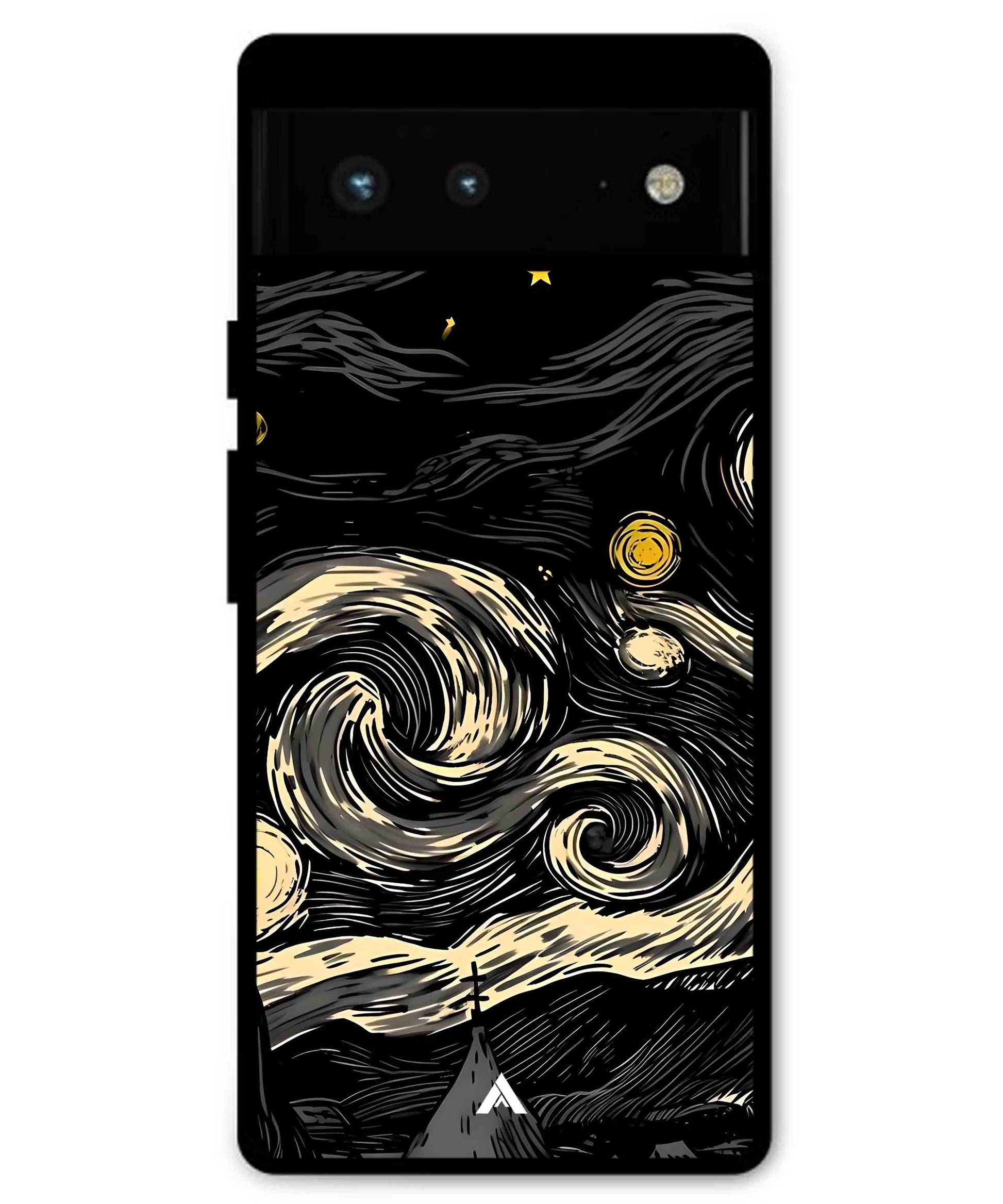 Starry Night Aesthetic Metal Back Cover Phone Case for Pixel 6