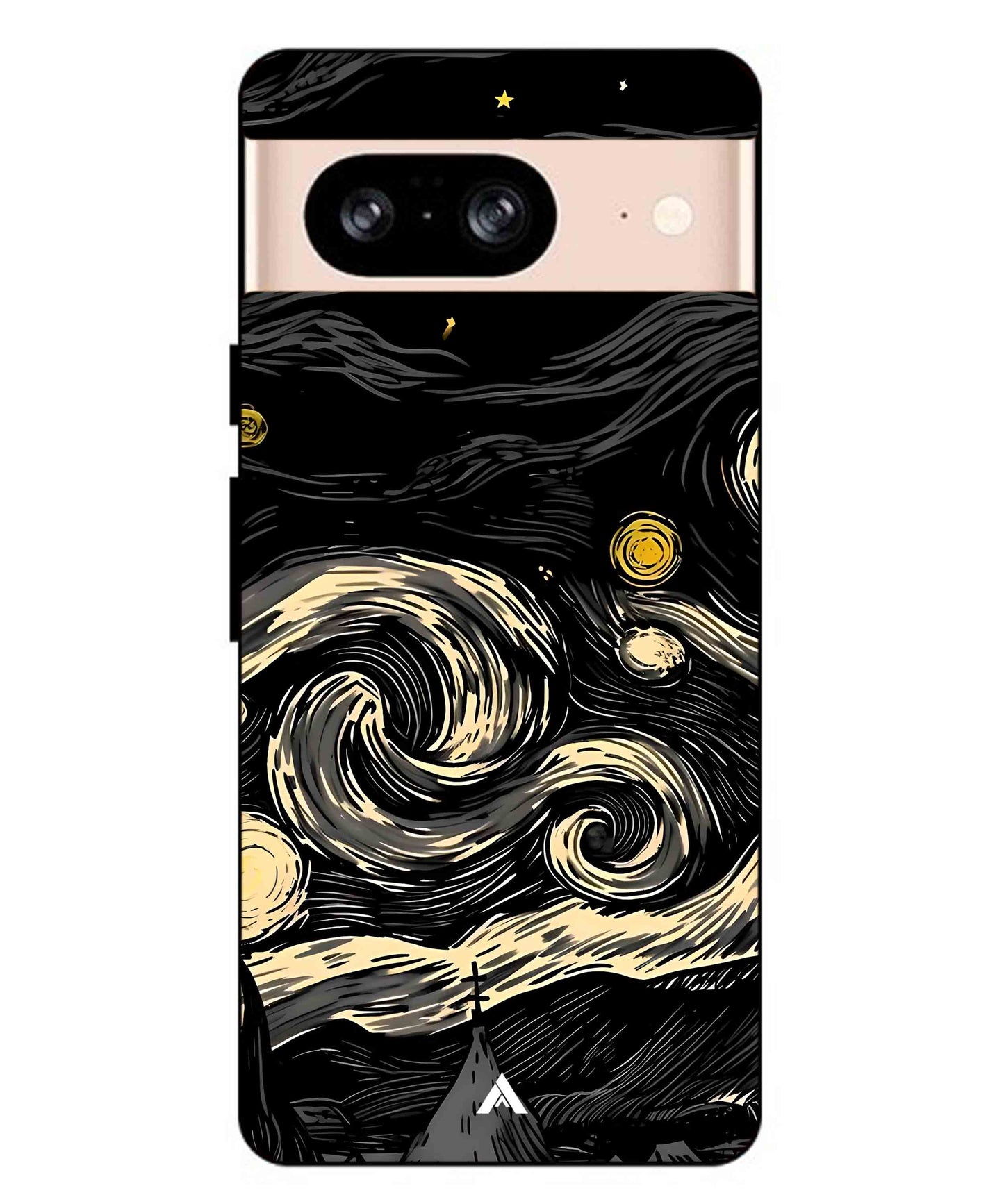 Starry Night Aesthetic Metal Back Cover Phone Case for Pixel 8