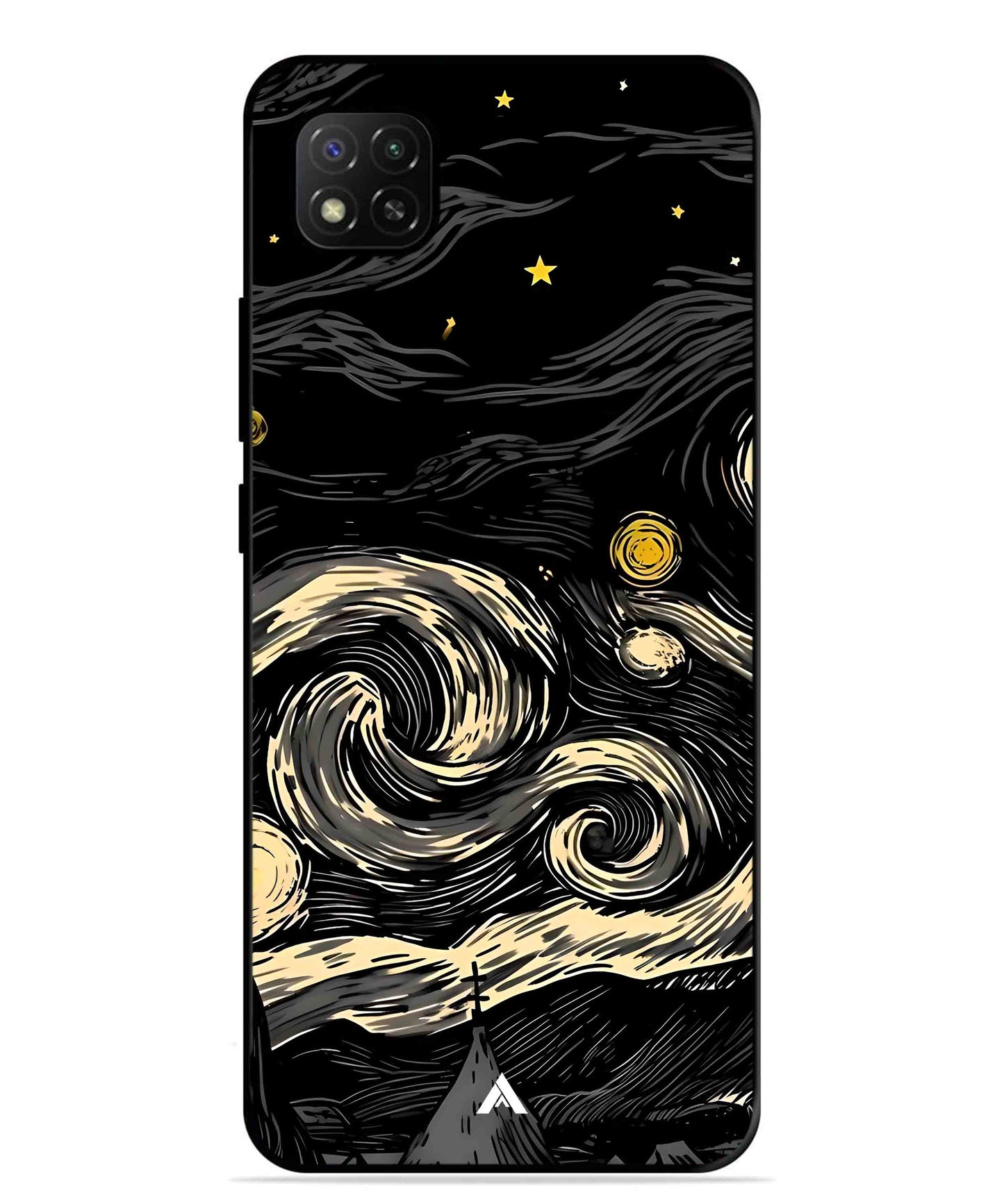 Starry Night Aesthetic Metal Back Cover Phone Case for Poco C31