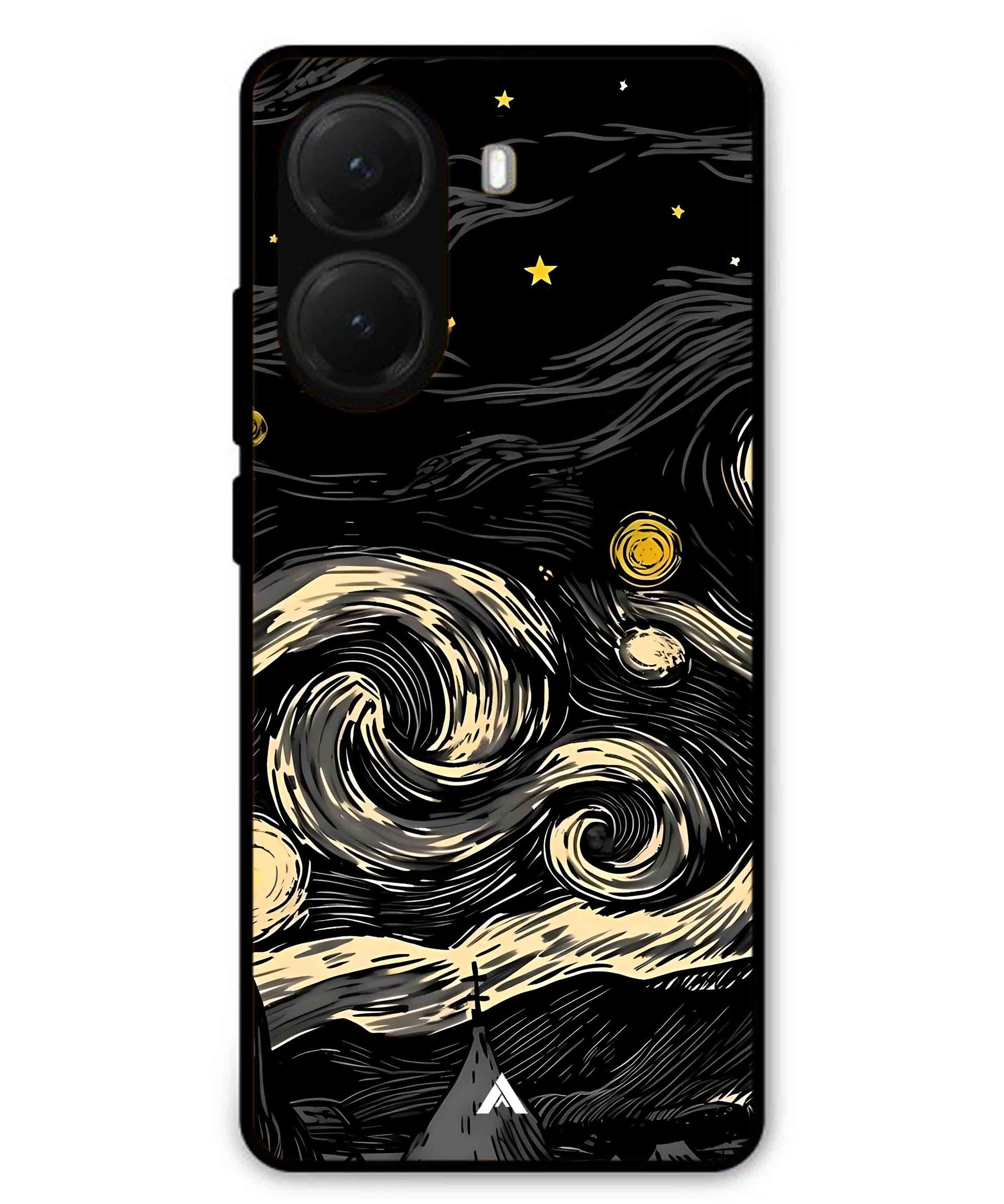 Starry Night Aesthetic Metal Back Cover Phone Case for Poco X7 Pro