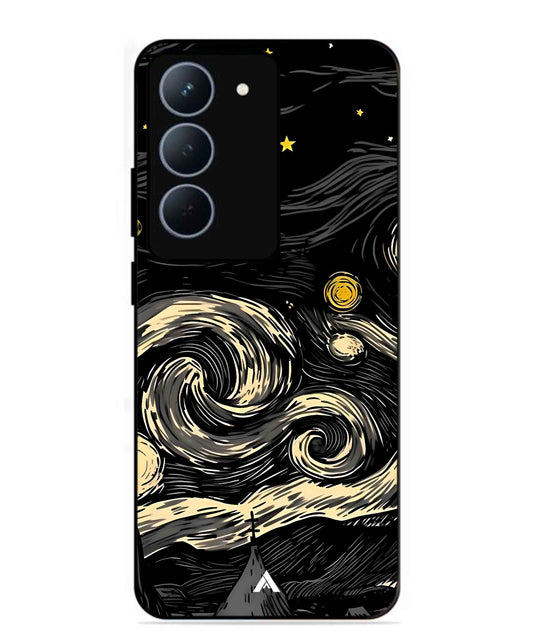 Starry Night Aesthetic Metal Back Cover Phone Case for Realme 14X