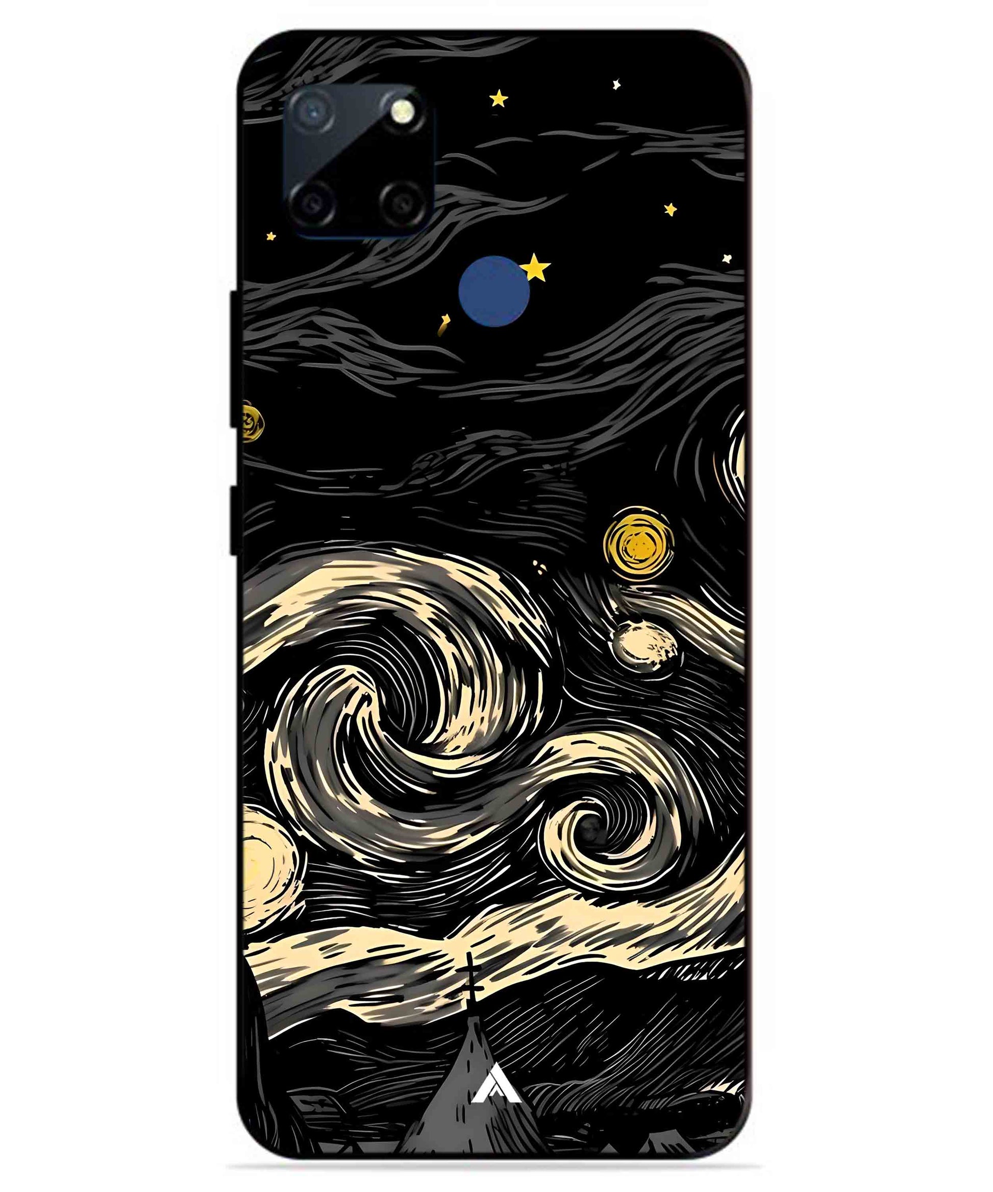 Starry Night Aesthetic Metal Back Cover Phone Case for Realme C23