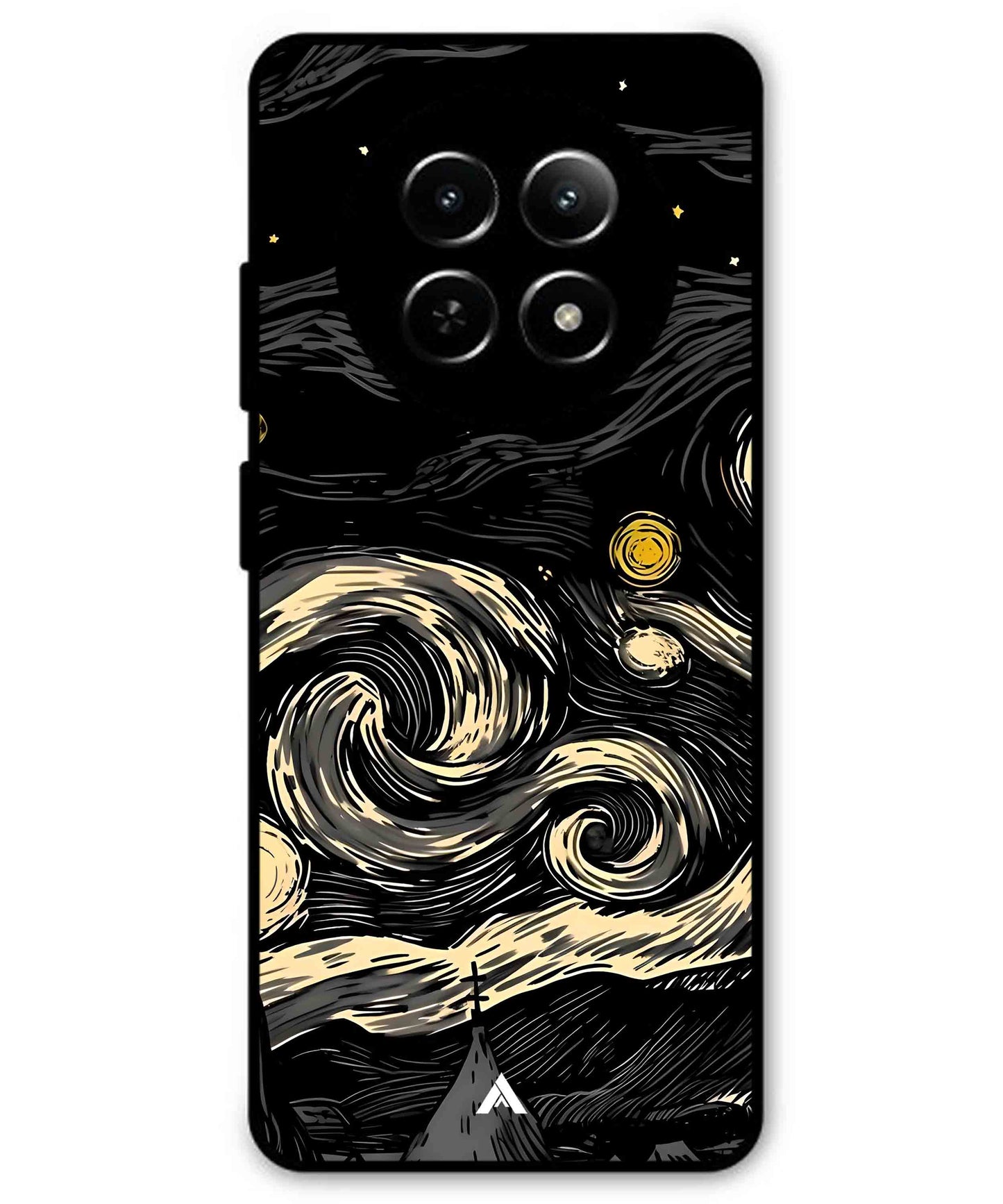 Starry Night Aesthetic Metal Back Cover Phone Case for Realme C65