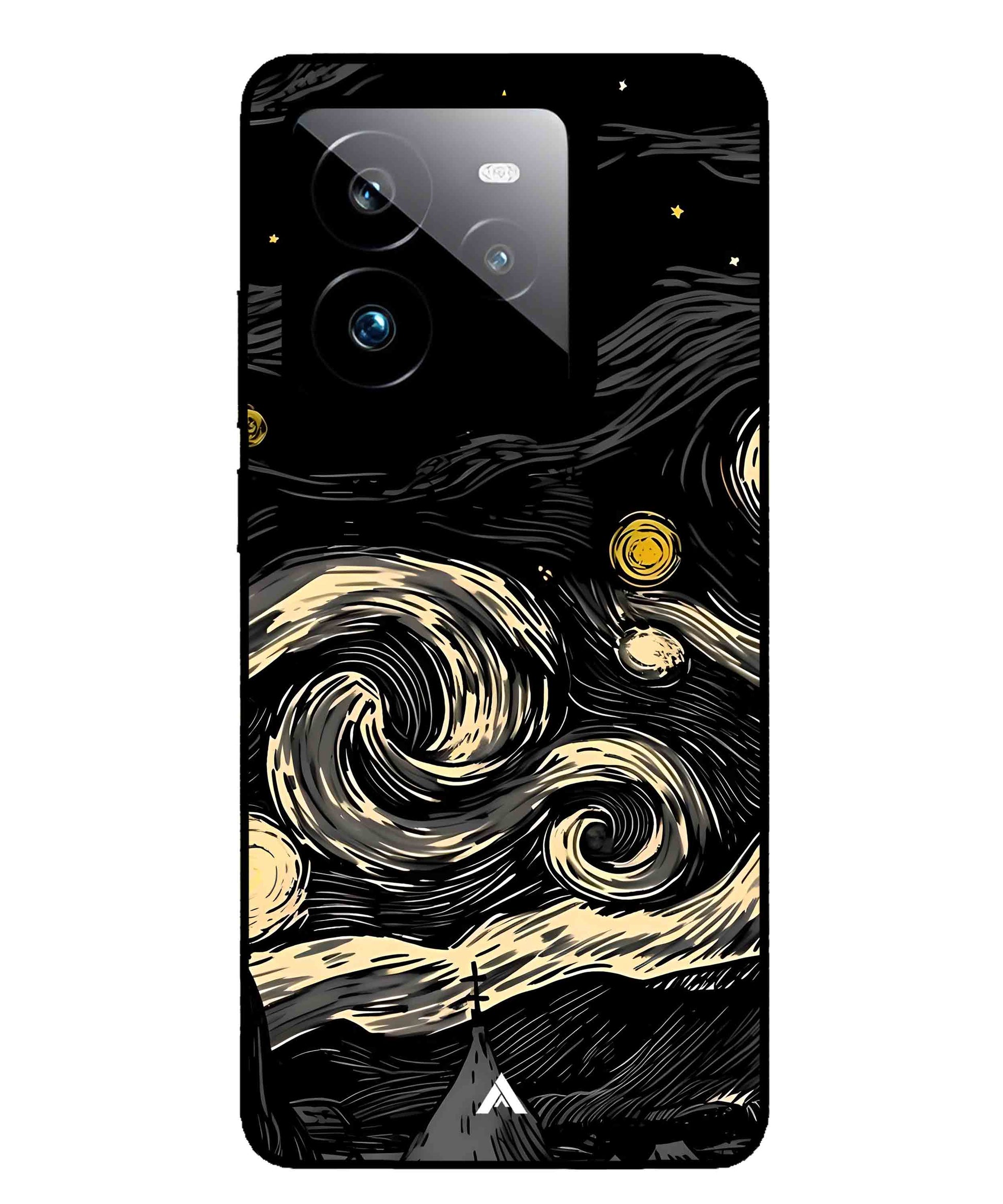 Starry Night Aesthetic Metal Back Cover Phone Case for Realme GT 7 Pro