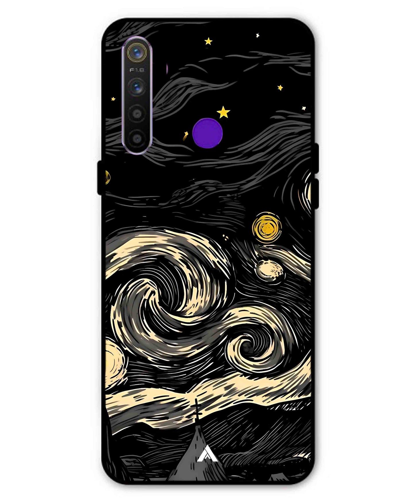 Starry Night Aesthetic Metal Back Cover Phone Case for Realme Narzo 10