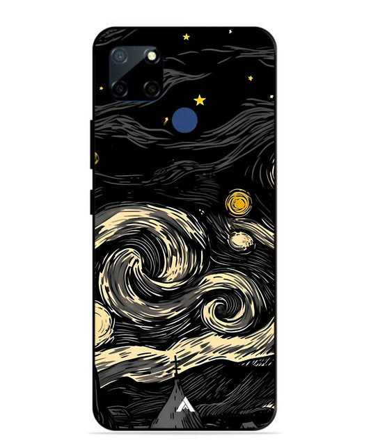 Starry Night Aesthetic Metal Back Cover Phone Case for Realme Narzo 20