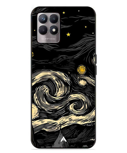 Starry Night Aesthetic Metal Back Cover Phone Case for Realme Narzo 50