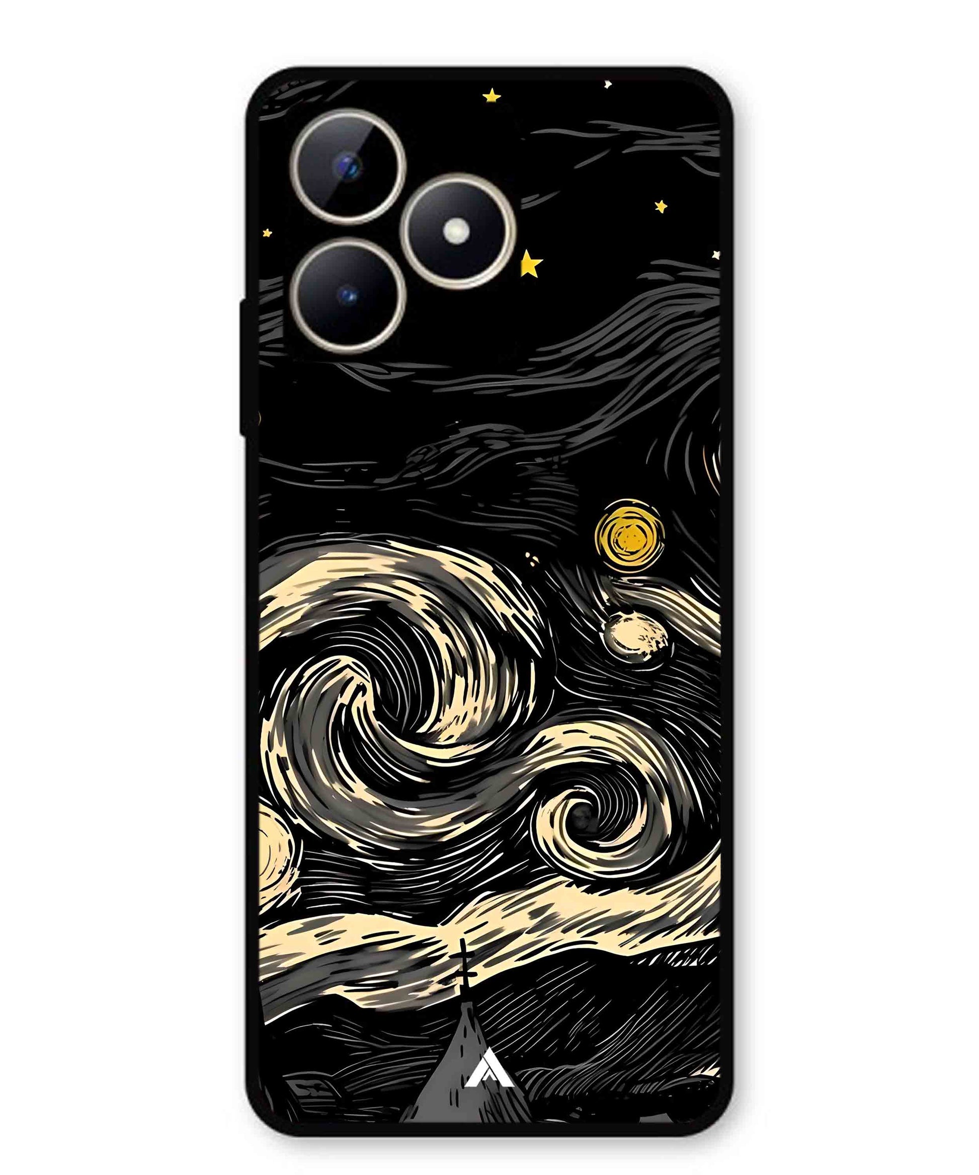 Starry Night Aesthetic Metal Back Cover Phone Case for Realme Narzo N53