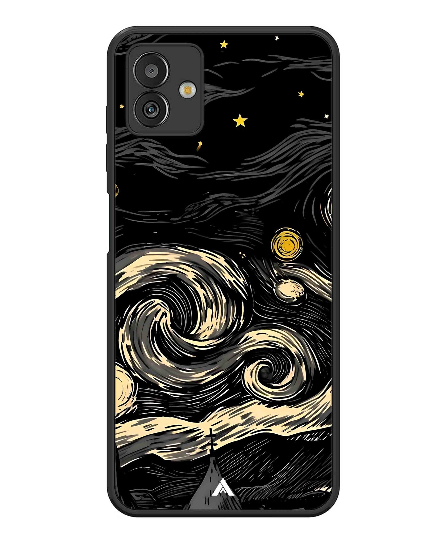 Starry Night Aesthetic Metal Back Cover Phone Case for Samsugn Galaxy M13 5G