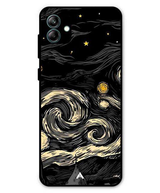Starry Night Aesthetic Metal Back Cover Phone Case for Samsung Galaxy A04