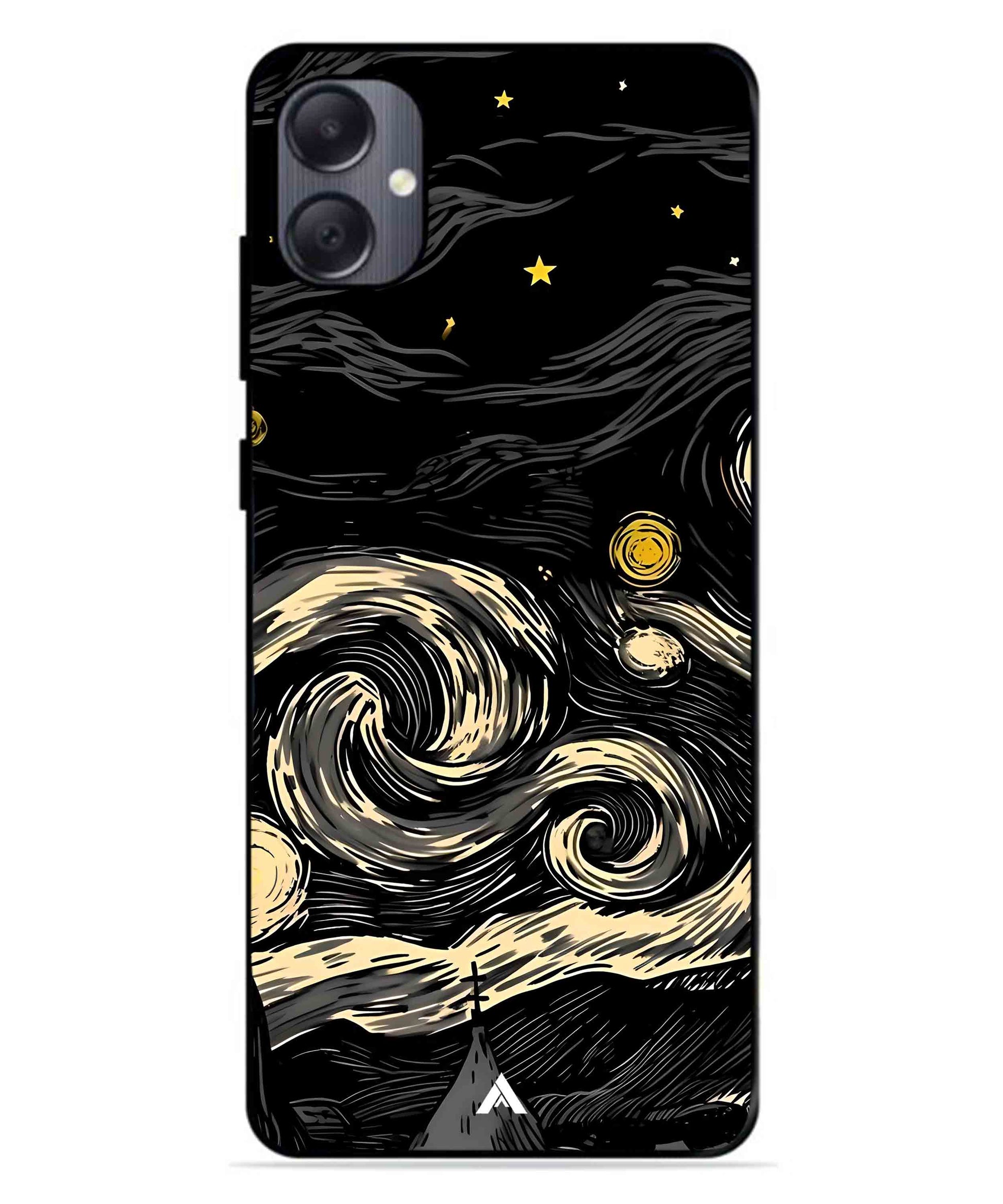 Starry Night Aesthetic Metal Back Cover Phone Case for Samsung Galaxy A05