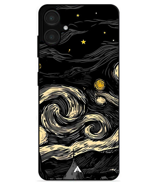 Starry Night Aesthetic Metal Back Cover Phone Case for Samsung Galaxy A06